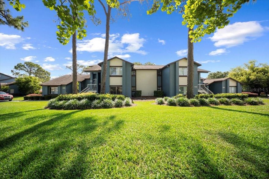 Discover easy Florida living in this charming GROUND LEVEL condo located in the desirable Fairway at The Heather community. Nestled along the beautiful golf course, this home offers scenic views and a LOW MAINTENANCE lifestyle. Inside, an OPEN LAYOUT connects the main living and dining spaces, making the home feel bright and welcoming. Sliding glass doors lead to an enclosed porch just off the kitchen—an ideal spot for relaxation year-round. The eat-in kitchen offers peaceful views of the natural landscape, bringing a bit of the outdoors in. The primary bedroom has a SPACIOUS WALK-IN CLOSET. Additional features include WATERPROOF LAMINATE FLOORING in the entry, a laundry area right off the kitchen with washer and dryer included and assigned parking just outside the unit. Both UPDATED BATHROOMS provide practical bathtub/shower combinations and are designed with comfort and convenience in mind. This community maintains a no-dog policy. Fairway at The Heather is a quiet, well-kept community with quick and easy access to Weeki Wachee Springs State Park—just minutes away. Enjoy local favorites like the mermaid shows, kayaking, or swimming in the clear spring waters. This is a wonderful opportunity to own a piece of Florida's relaxed lifestyle in a scenic golf course setting. The monthly HOA includes basic cable, garbage pick up, exterior painting, roof replacement, irrigation system and well maintenance as well as parking lot paving. Don't miss this one, schedule your showing today!