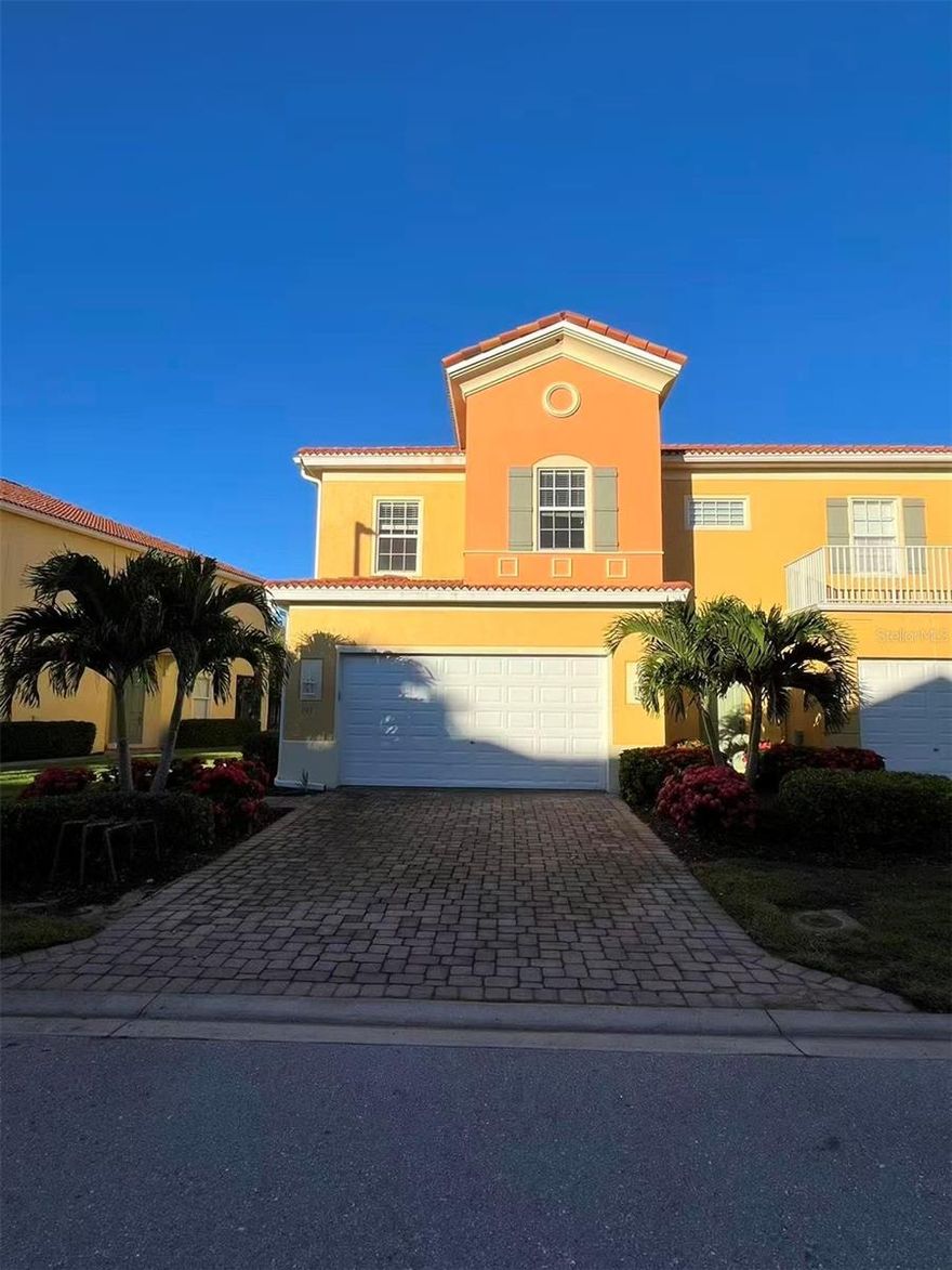 Beautiful and spacious 3-bedroom, 2.5-bath, two-story townhouse located in the gated community of Sail Harbour. This unit features an open floor plan, including a bright living and dining area, a modern kitchen with solid surface countertops, and ample storage space. The upstairs features a large master suite with a walk-in closet, dual sinks, a soaking tub, and a separate shower. Enjoy a private screened lanai and an attached two-car garage. Sail Harbour offers a resort-style community pool and is conveniently located near HealthPark Hospital, shopping, dining, and the beaches of Fort Myers. Available for immediate occupancy!