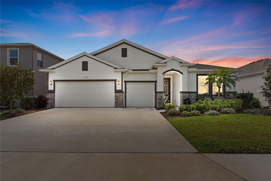 $10,000 Closing Credit and NEW PRICE!!! Welcome to this Stylish Haven!
Basically a new-build home, this 2022 residence blends comfort, style, and quality of life in the sought-after Solera at Lakewood Ranch. Featuring 4 bedrooms, 3.5 bathrooms, and located within walking distance to the newly approved Athletics and Aquatics Center at the Premier Sports Campus which includes pickleball courts, swimming pools, and walking trails this property offers a full lifestyle experience.

As you step inside, you're welcomed by an open and airy layout enhanced with crown molding, tray ceilings, and elegant shiplap accents, creating a refined yet inviting ambiance. The spacious living area flows seamlessly into the dining and kitchen spaces, perfect for relaxing or entertaining.

The kitchen is a culinary dream, with granite countertops, upgraded cabinetry, high-end appliances, and designer fixtures.

A standout feature is the upgraded bonus room, styled like an in-law apartment. This area is equipped with a fridge, wet bar, and mini-kitchenette and includes a flex room that can serve as a guest bedroom, home office, gym, or personal retreat, offering unmatched versatility.

Additional highlights:

Whole-house Culligan water softening system + reverse osmosis at the kitchen sink

Negotiable furnishings and accents

Spacious 3-car garage with top-of-the-line polyaspartic flooring and smart storage

Screened-in lanai overlooking a large backyard that borders a conservation area, offering privacy, tranquility, and excellent bird-watching

Upgraded ADT security system

You will love the low HOA fees, community pool, nearby playscape, and spacious clubhouse. The home is also zoned for the new Lake Manatee K-8 School, opening Fall 2025, which features a one-of-a-kind partnership with Mote Marine Laboratory and Aquarium for enhanced learning opportunities.

This home defines premium Lakewood Ranch living, where comfort meets flexibility, and nature meets convenience.
Schedule your private tour today!

Coming soon! A state-of-the-art Athletic and Aquatic Center is planned for the area. Rendering shown is for illustration purposes only; final design and completion timeline may vary.