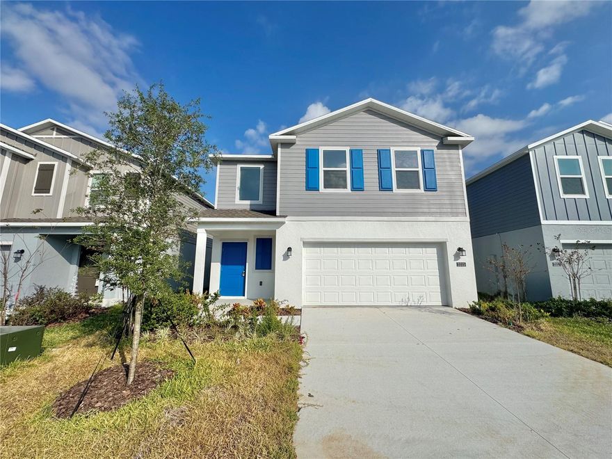 Be the FIRST to live in this brand new 2025 Lennar-built home, nestled in the growing community of Hunt Club Groves! This two-story home blends modern finishes with a spacious layout designed for everyday living and comfort. Step into a long foyer that opens to an inviting great room, where the kitchen overlooks the living and dining areas—perfect for gatherings or cozy nights in. Durable ceramic tile flooring spans the entire first floor, and there’s a half bath just off the entryway for added ease. Upstairs, you’ll find a versatile loft area, ideal for a second living space, home office, or playroom. The primary suite offers a tile walk-in shower, a large walk-in closet, and its own linen closet. Three additional bedrooms are generously sized and share a full bathroom with a tub/shower combo. The laundry room is conveniently located upstairs, right where you need it. Residents will enjoy a variety of resort-style amenities, including a basketball court, tennis court, soccer field, and a brand-new community pool coming soon. The location offers everyday convenience with Walmart just minutes away and quick access to Publix and HWY 27 for easy commuting. This move-in-ready home has everything you need—don’t miss your chance to make it yours!