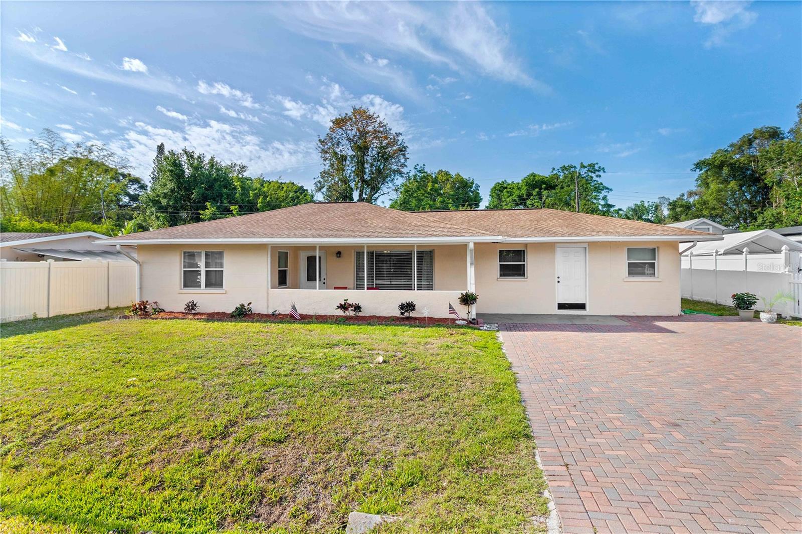 Great location on this 3 bedroom 2 bathroom home. Just a short drive to Siesta Key, Hospital and downtown Sarasota. Home has large tiles throughout with a split bedroom floor plan. Kitchen features stainless steel appliances and granite countertops with solid wood cabinets. Newer AC also and a large partially fenced back yard. Owners suite has its own private entrance and a large walk in closet and large bathroom with backyard access as well as newly installed partition wall for office space. Small to medium dogs okay with pet fee (owner approval required). Owner is looking for Deposit, 1st months, last months and tenant needs to maintain the grass and pay for utilities. Property is unfurnished, washer and dryer not included.