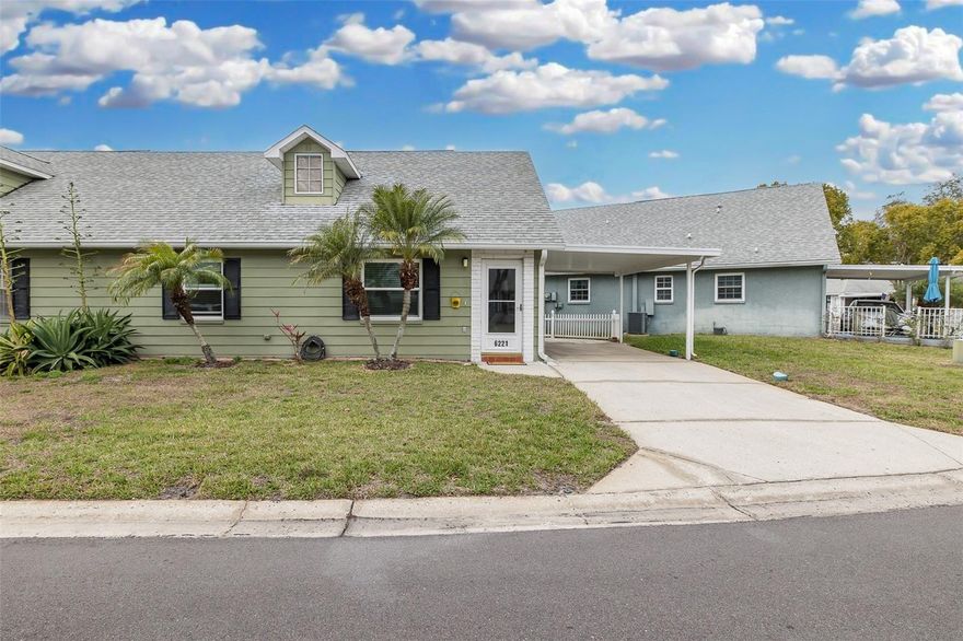 Welcome to this stunning, move-in-ready villa located in the highly sought-after 55+ community of The Wilds in New Port Richey. This beautifully updated home features a brand-new kitchen complete with quartz countertops, custom cabinetry, stainless steel appliances, and a stylish tile backsplash. The open-concept layout connects the kitchen to the spacious living area, creating the perfect space for relaxing or entertaining. Enjoy additional convenience with an indoor laundry closet. The primary suite offers a generously sized walk-in closet and a private en-suite bath. The en-suite bath has been completely remodeled and is absolutely breathtaking. A second bedroom is tucked away at the back of the home, ideal for guests or a home office, and is adjacent to an updated hall bath. Recent upgrades include brand new kitchen, hurricane windows and sliding door, new ductwork, new insulation, new carpet, a/c replaced in 2019 and roof 2015. The kitchen island and the second bedroom set stays with the home. Life at The Wilds offers resort-style amenities and a vibrant social calendar. Enjoy shuffleboard, tennis, and a heated pool, or gather with friends at the clubhouse featuring a pool table, library, fireplace, full kitchen, and more. A tranquil pond with a fountain provides a serene backdrop for quiet moments, while regular events like game nights, bingo, and community dinners bring neighbors together. This golf-cart-friendly community (no motorcycles or work trucks) is ideally located just minutes from charming Downtown New Port Richey’s Main Street with its restaurants, boutiques, coffee shops, theater, beaches, medical facilities, parks, and the Aquatic Center. Don’t miss this rare opportunity to live your best Florida lifestyle in a friendly, active 55+ community. Schedule your private showing today!