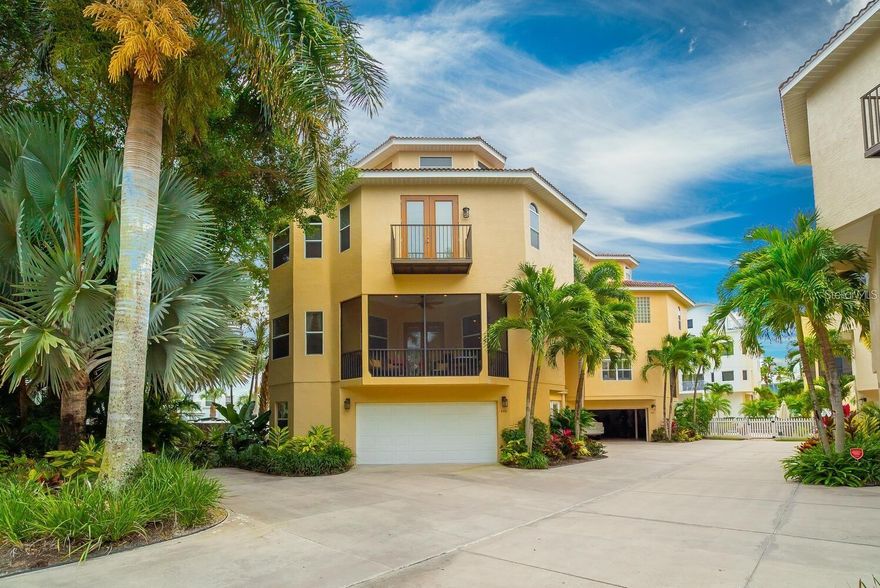Welcome Home to the Ultimate Siesta Key Lifestyle! Indulge your Inner Sun Goddess in this Completely Remodeled/ Turnkey Furnished 4Bedroom / 3.5Bath Villa with Oversized Private 2.5 Garage & Elevator. This spacious residence spans four floors with, with a private elevator from the garage serving all levels. This Special Siesta Key Community offers only 4 luxury residences. Enjoy the comfort and privacy of a Single-Family Home with the Convenience of Maintenance-Free Living. It’s the best of both worlds. The Main Living Area boasts a Bright, Open Floor Plan with an attached screened lanai—Perfect for Enjoying your morning coffee & dining Al Fresco. Upstairs you will be charmed by the Children’s Loft, Four generously sized bedrooms, and a private laundry room. This Incredible Villa allows for short term weekly rentals making it highly attractive to investors looking for an income generating powerhouse. This “Off the Hook” residence is located just steps away from the pristine powder white sand of World-Famous Siesta Key Beach. This stunning home is walking distance to Siesta Village’s vibrant dining and shopping district, which includes Morton’s Gourmet Supermarket, and Siesta Key Liquor Store. Sip cocktails at the beach, launch the kayaks and paddle from the private community dock to watch the dolphins and manatees play, sunbathe on your rooftop deck, or take a swim in the pool. It’s all at your fingertips. Cast a line off the dock or head in to play Ping-Pong, Corn Hole, Chess, or Poker. It’s ALL here for your enjoyment! This home is presently set up to sleep 9. There are currently 2 King Beds, 1 Queen, 3 Twins, 1 Daybed, and a Porta Crib. Brand new 4K Televisions are in each bedroom and Living Area. Everything is Included!! The Walkability to Siesta Beach, Village Restaurants, and Entertainment Venues eliminates the worry over Traffic and Parking. And don’t overlook the Low Annual Assoc Fees! They are only $1,626 a quarter!