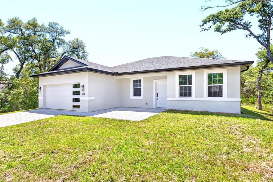 JUST COMPLETED! BRAND NEW 4 BEDROOM, 3 BATH, 2-CAR GARAGE HOME IN PORT CHARLOTTE! Stunning new construction home, designed with thoughtful details for comfort and style. Open floor plan with high ceilings, luxury vinyl flooring, contemporary and recessed lighting plus much more. Well-appointed kitchen offers soft-close cabinetry, quartz waterfall countertops, tile backsplash, stainless steel appliances, closet pantry and center island overlooking the dining and living areas. Generous primary bedroom with his and her walk-in closets and en-suite bath featuring dual sinks, LED mirror, and walk-in tile shower. Split floor plan provides guests with plenty of privacy, featuring 3 additional bedrooms, a full guest bath, and one bedroom with its own ensuite bath perfect for hosting guests or family. Outdoor entertaining area features covered lanai and plenty of room for a pool in the backyard. Additional highlights include impact windows and doors, smart thermostat, water filtration system, epoxy garage flooring, and paver driveway. Nestled on a quiet street you'll enjoy the peace of suburban living while still being just minutes away from shopping, dining, and everyday conveniences. Near Centennial Park and Recreation Center with nature trails, lakes for fishing, playground, state-of-the-art fitness center, aquatic facility plus much more. Great location close to Murdock restaurant and shopping district, Charlotte Sports Park, Fairgrounds, schools, golf and downtown Punta Gorda with award winning fishing and boating plus community events and entertainment. Don’t miss this opportunity to make this exceptional home your new permanent residence or Florida retreat! Schedule your private showing today!