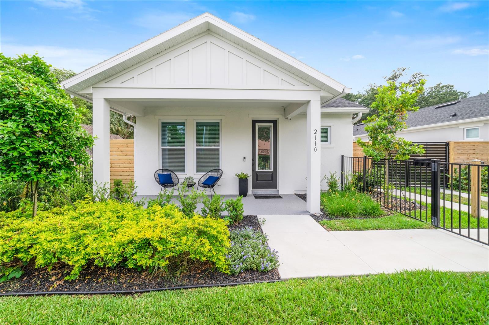 Welcome to 2110 Hillcrest Street – Where Modern Comfort Meets Timeless Charm! RENT INCLUDES ALL UTILITIES (POWER/WATER/INTERNET/SEWER/LAWN MAINTENANCE). Nestled in the heart of highly sought-after Milk District, this exceptional almost brand-new David Weekley home is more than just a place to live—it’s a lifestyle upgrade. Step inside the main residence, offering 2 spacious bedrooms, 2 luxurious bathrooms, a private office, and approximately 1,450 sq ft of light-filled living space designed to inspire. Every inch of this home whispers quality and elegance—from the rich wide plank luxury vinyl floors that run underfoot to the dark-stained 42” soft-close cabinets that add depth and drama to the sleek, modern kitchen. The kitchen is a culinary dream, centered around glistening white quartz countertops, a striking stacked stone backsplash, and ambient LED lighting both under the cabinets and along the toe-kicks—perfect for setting the mood at your next dinner party. Equipped with a gas stovetop, double built-in oven with convection microwave and WiFi, and a GE Profile fridge with built-in Keurig, it blends high performance with smart living. Additional features like deep pots-and-pans drawers, a pull-out trash system, and soft-close everything make it as practical as it is beautiful. Retreat to your primary suite, tucked away for privacy, where the space is abundant and serene. Warm recessed lighting sets the tone, leading into a spa-like en suite bathroom with natural wood-toned cabinets, cool grey tile, and a stunning walk-in shower with a rain head that turns every day into a getaway. The custom walk-in closet includes built-in organizers to keep life effortlessly tidy. Guests will feel right at home in the second bedroom, just off the kitchen, which includes a generous closet and access to a full bathroom with a tub/shower combo—ideal for visitors or family. The laundry room provides not only utility but convenience, featuring cabinet storage and a custom folding counter. Step out back to enjoy the covered patio, perfect for sipping coffee or entertaining under the stars. A gas hook-up is already installed for your dream summer kitchen. The entire property is fully fenced for privacy and security, blending function and beauty with low-maintenance landscaping and premium finishes at every turn. If you’ve been dreaming of a stylish, move-in-ready home in a prime downtown location, 2110 Hillcrest Street is the one you’ve been waiting for. Don’t miss your chance to fall in love with this one-of-a-kind opportunity! HOME IS ALSO FOR SALE FOR $825,000!