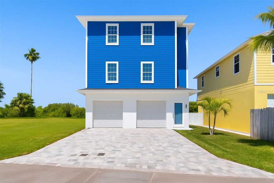 One or more photo(s) has been virtually staged. Now leasing in Madeira Beach: brand-new 2025 construction at 13117 4th St E, just steps from the sand, shopping, and dining. This rare duplex offers two separate 2-bedroom, 2-bath units—each with an oversized 2-car garage and private entry. Built for modern coastal living, every space is finished with sleek materials, bright interiors, and open layouts designed for everyday comfort.

The upper unit features a water view that transforms your daily routine—wake up with coffee as the morning light reflects off the canal, or wind down with a favorite book while enjoying the peaceful water scene from your private perch. It’s the kind of view that instantly reminds you why living near the beach is different. Elevated, breezy, and unforgettable.

Be the first to enjoy all-new everything: kitchens with contemporary cabinetry and appliances, stylish bathrooms, new HVAC systems, and more. These residences are built for easy, low-maintenance living with long-term quality in mind—perfect for those wanting a fresh start near the Gulf.

Walk to the beach in minutes. Enjoy local favorites along Gulf Blvd, plus quick access to parks, marinas, and the causeway.

12-month lease preferred. Pets considered with fee. No smoking. Available now and move-in ready.

13117 4th St E offers a rare chance to lease a 2-bed home in Madeira Beach with true new-construction quality, walkable convenience, and the kind of view that makes every day feel like a getaway.