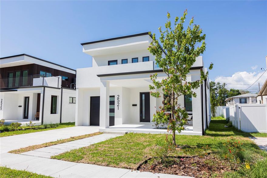 Stunning Modern New Construction Near Downtown St. Petersburg & the Beaches
Welcome to this exceptional brand-new modern single-family home offering 3 bedrooms and 3 full baths, ideally located just minutes from downtown St. Petersburg and the area’s beautiful Gulf beaches. Designed to impress, the home features dramatic 15-foot ceilings that create a bright, open, and airy living space filled with natural light. The open-concept layout flows seamlessly into a sleek, contemporary kitchen with modern finishes—perfect for entertaining or relaxed everyday living. Each bedroom is generously sized, with spa-inspired bathrooms showcasing clean lines and high-end details. Step outside to enjoy a large private backyard, ideal for outdoor entertaining, a future pool, or simply enjoying Florida living year-round. Combining modern architecture, new construction efficiency, and a prime location near dining, arts, waterfront parks, and beaches, this home offers the best of St. Pete living.