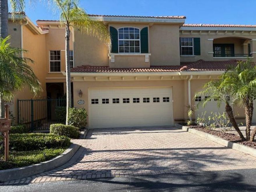 SPACIOUS TOWN HOUSE NEAR COSTCO GAS AND BRAND NEW HIGH SHOPPING CENTER INCLUDING WHOLE FOODS with TRADER JOES across the street.  What a location 3 full bedrooms, 2.5 baths guest bath on first floor for entertaining.  10ft ceilings large rooms w Primary suites and a guest bedroom too.  BRAND NEW BARREL TILED ROOF 2024 ALL BUILDING REPAINTED PAID BY ASSOCIATION FEES AND RESERVES.  SELLER has also listed improved items;   Garage door springs replaced 2019, Kitchen faucet and disposal replaced 2020
Master bath faucets updated 2025, New microwave and washer and dryer in 2021.New AC System November 2023, New Master bath shower doors 2024, New chain drives and garage door opener/wireless entry for garage 2025.  You will love this location food, gas, Planet fitness and YMCA equally as close to home as you can get.  Both 2026 OPENINGS of TRADER JOES and WHOLE FOODS well under 
construction now.  This property is part of the PRESTANCIA/TPC properties outside the gates.  You have a courtyard gate great for pets flowers and fresh air entry to your stylish home.  Palmer square west is approximately 5 driving miles to Siesta Key beaches shopping and
dining.