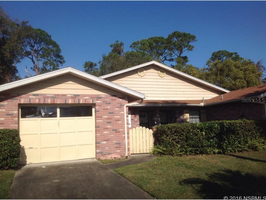 Under contract taking backups. Nice area behind Dustin's BBQ in a quite, friendly neighborhood.  Single car garage with  washer and dryer. Galley kitchen. Living room and dining attached and a Florida room with vinyl windows and private backyard.  Walk in shower in Master and large closet.   Close to everything   Furniture is negotiable ;Water: City