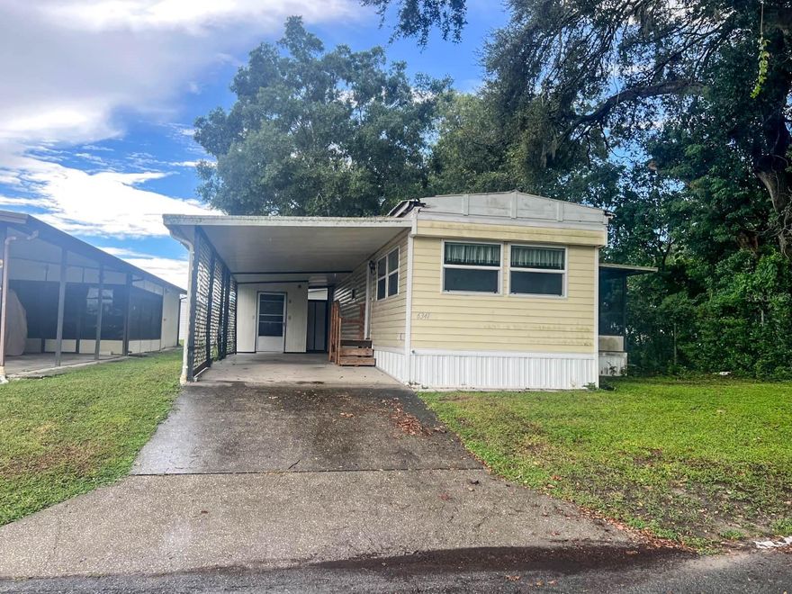Located in Country Aire Village a 55+Co-op Community with very Low HOA fee of $130.00 a month which includes internet, cable TV, water, sewer, trash, a heated pool, laundry mat in the park and much, much more.  THIS IS A TOTAL AS IS SALE. EXISTING MOBILE  NEEDS  TO BE REMOVED (DEMOED) .  Great location at the very end lot on the street, with front privacy looking out to the reclaimed water site.  Value is in Land Only.  Ownership is handed right through the office in the park.  No Title Insurance is involved. ALL ROOM SIZES SHOULD BE VERIFIED.
This property has never flooded within the 30 years the seller's father lived there.