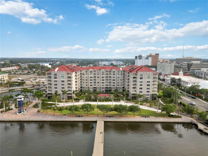 Welcome to River Dance, a premier waterfront community located along the scenic Manatee Riverwalk. This exceptional 3-bedroom, 2-bathroom condominium at River Dance offers two lanais with breathtaking direct views of the Manatee River both with hurricane proof sliding doors as well as a spacious open floor plan designed for modern living.

Interior Highlights include

Freshly Painted: As of January 2025, the interior has been updated with crisp white paint, providing a bright and contemporary ambiance.

Spacious Kitchen: Equipped with granite countertops, stainless steel appliances, ample cabinetry, and a walk-in pantry, the kitchen seamlessly overlooks the light-filled living and dining areas.

Primary Suite Retreat: Features a generous walk-in closet and an en-suite bathroom complete with a garden tub and walk-in shower.

Additional Bedrooms: This floor plan includes two additional bedrooms, one of which boasts a private patio. These rooms offer versatility for guests, a home office, or hobbies.

Community Amenities:

Residents of River Dance enjoy a suite of resort-style amenities:

Sports Facilities: Tennis and pickleball courts, a basketball court, and a six-hole practice putting green.

Recreation Areas: A community center with a kitchen and pool table, a movie/media room, and a game room.

Wellness Facilities: A fully equipped fitness center and a rooftop jogging track.

Outdoor Leisure: A heated swimming pool with jacuzzi, cabana, and grilling area.

Guest Accommodations: Two on-site guest suites available for visitors.

Parking: Two assigned, secure, gated, and covered parking spots for added convenience.

Prime Location:

Situated directly on the Riverwalk, this condo is a short stroll from the vibrant shops and restaurants of downtown Bradenton. The Anna Maria Island Ferry docks are conveniently located in front of the River Dance community, offering a scenic boat ride to the beautiful beaches without the hassle of parking. Additionally, the pristine shores of Anna Maria Island are just a short drive away.

This rare 3-bedroom condo at River Dance presents an outstanding opportunity for year-round living or a seasonal retreat. Schedule your private tour today and experience luxury waterfront living at its finest!