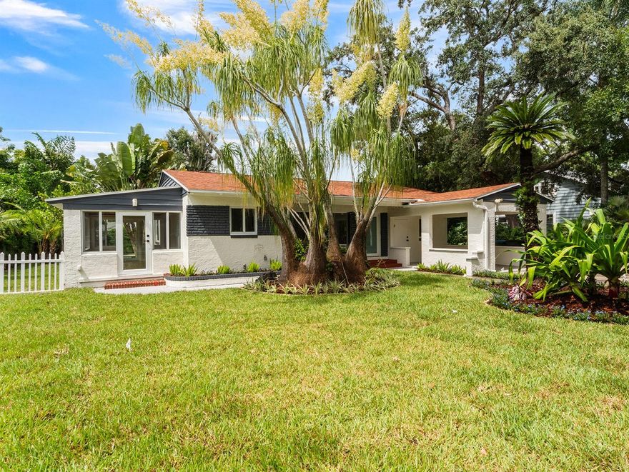 Welcome to this beautifully updated Mediterranean-style home in the desirable Orwin Manor neighborhood of Winter Park. This charming 3-bedroom, 2-bath residence offers 1,819 sq ft of thoughtfully designed living space on a 0.24-acre lot, blending timeless character with modern upgrades.Step inside to discover a bright and inviting living room with original hardwood floors, large picture windows, and arched openings that lead to the formal dining room and versatile Florida room—perfect for a home office, studio, or guest space.
The kitchen was completely remodeled in 2023, featuring 42-inch upper cabinets with glass fronts, stunning custom tile work, and new appliances. Both bathrooms were also remodeled in 2023, with high-end finishes and thoughtful design, offering a spa-like feel.
Throughout the home, all windows and doors are brand new, hurricane-impact rated, providing peace of mind, energy efficiency, and enhanced security.The primary suite includes built-in closets and French doors that open to a private patio overlooking the lush backyard and sparkling free-form pool. The two bedrooms are spacious—one with a walk-in closet and the other with French doors leading to the pool area.Outdoors, you’ll find your own tropical oasis with multi-level paver patios, mature landscaping, a covered gazebo, and a unique bonus: an air-conditioned pool house/cabana, perfect as a guest suite, art studio, or bonus entertainment space. Ideally located just minutes from Park Avenue, Rollins College, AdventHealth, and major highways, this home offers charm, comfort, and convenience in one of Winter Park’s most sought-after neighborhoods.
