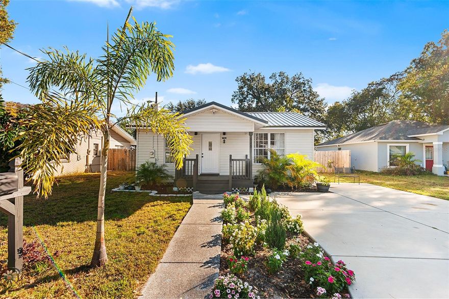 Don’t miss this fantastic opportunity to own a recently remodeled home in the heart of Auburndale, FL. This cozy yet efficiently designed 2-bedroom, 1-bath residence offers 822 sq ft of well-utilized living space. The home features solid surface countertops, central air conditioning, vinyl plank flooring throughout, and a convenient interior laundry room. Recent updates include a durable metal roof, updated full bathroom, fresh interior and exterior paint, fully fenced yard, back deck, fresh and mature landscaping and an oversized driveway with ample parking. An exterior storage shed adds valuable storage space and helps keep the home organized. With no HOA, this property offers flexibility and income potential. Ideally located near grocery stores, schools, and just minutes from downtown Auburndale, this home is perfect as a primary residence or investment opportunity. Schedule your private showing today!