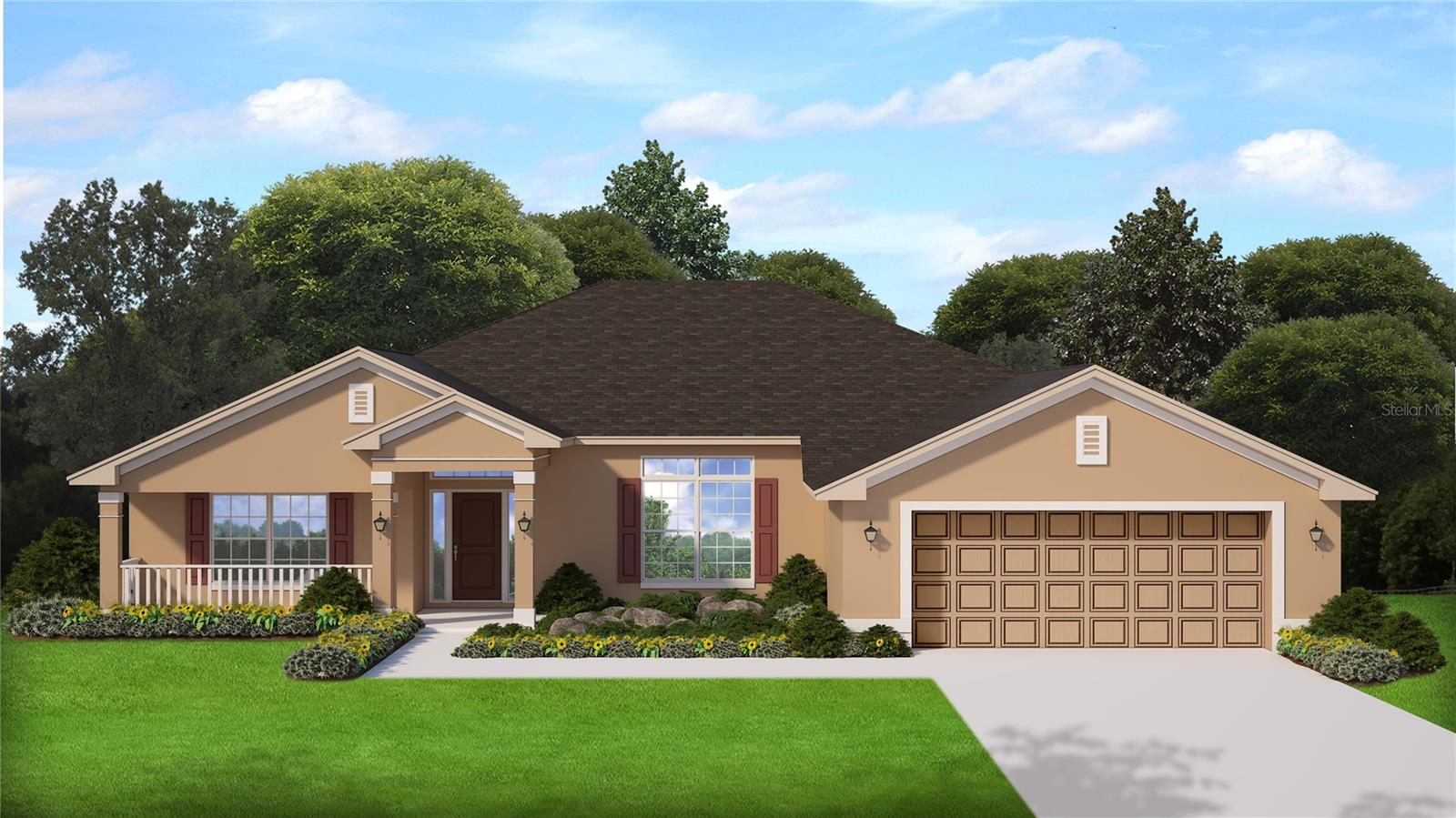 Under Construction. Brand new CONCRETE BLOCK home under construction! Estimated completion is approx Dec/Jan pending any setbacks beyond the builders control. This 4 bedroom/ 3 bath home with cute front porch elevation is located in unit 10 with easy access to HWY 484 and i75! NO HOA! Living room has double doors allowing many uses for this space such as den, study or 5th bedroom if needed. Home has WOOD LOOK TILE IN ALL AREAS except bedrooms. (Bedrooms and closets will have carpet). Many great features in home include tray ceiling w/crown in master bedroom, walk in tile shower and separate soaking tub in master bath, covered rear porch, stainless appliance pkg and much more! Very open floor plan great for entertaining! TAEXX pest control system built in home. Builder warranty! Builder helps with closing costs when Buyer pays cash or closes with a Seller approved lender. Pictures are of similar home for illustration purposes only. Colors and features will vary. Prices/Promotions subject to change without notice!