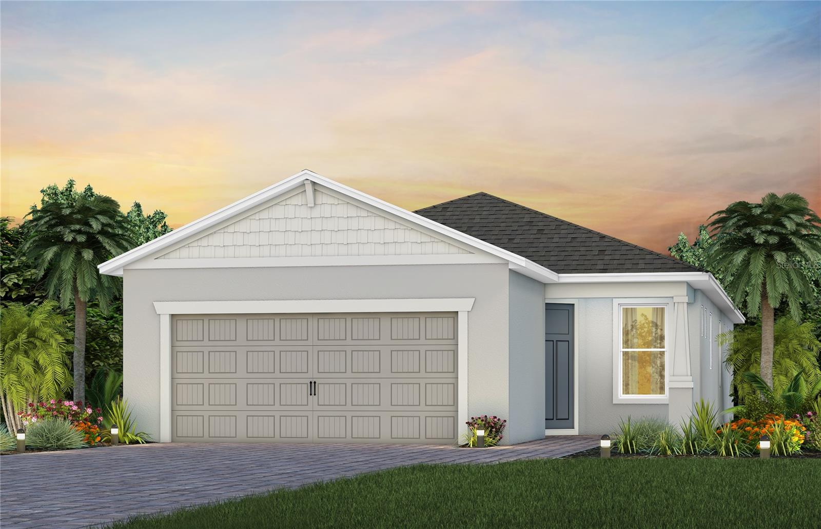 One or more photo(s) has been virtually staged. Under Construction. Enjoy all the benefits of a new construction home in the serene setting of Ocala, FL's horse country, with an age-restricted, fully amenitized lifestyle at Del Webb Stone Creek. This is the active adult community you've been looking for, with amenities that include an 18-hole championship golf course, a full restaurant and bar, indoor and outdoor pools, sports courts, and so much more. Our sprawling amenities, clubs, and classes will fill your retirement days with activities to make new friends and memories.
This perfectly sized Contour home features an open-concept floor plan with a designer kitchen that has large center island, stylish cabinets, quartz countertops with tiled backsplash, stainless steel 50/50 sink, and stainless steel Whirlpool appliances, including a range, microwave and dishwasher.
The bathrooms have matching cabinets and quartz countertops, including a walk-in shower and dual sinks in the Owner's bath. There is 18” x 18” tile in the main living areas, baths and laundry room, and stain resistant carpet in the bedrooms.
The Owner’s suite has a spacious walk-in closet. There’s also an enclosed flex room, ideal for a home office or craft room.
Additional features and upgrades include an extended patio w/screen enclosure, and a Smart Home technology package with a video doorbell.
Call or visit today and ask about our limited-time incentives and special financing offers!