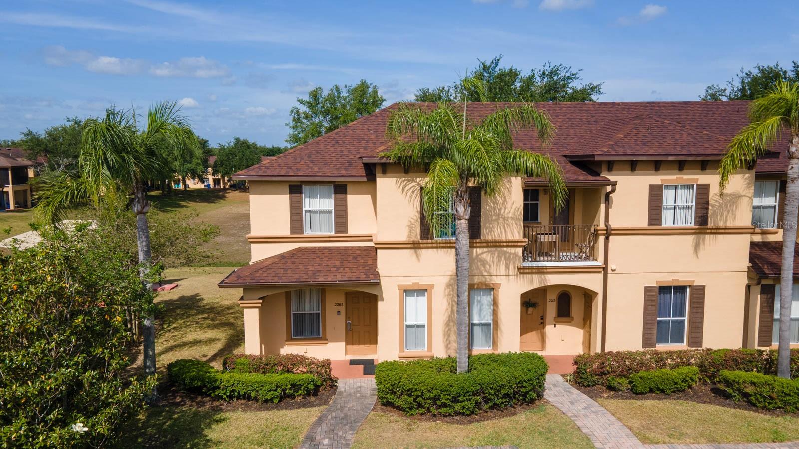 Excellent opportunity !This is a spacious townhome with 4 bedrooms and 3 ½ bathrooms located in the private gate and established vacation home community of Regal Palms Resort, Situated next to the Highlands Reserve Golf Club,
Sold furnished, it is ready to be used as your second home or your vacation getaway, which can earn you money as a short term rental property when you are not here.
This end unit is over 1800 square feet and has a ton of natural light coming in; ceramic tile flooring throughout the first floor; with a large living room which looks out over the patio at the rear only steps to the BBQ area.
One master suite on the ground floor with a separate entrance, which adds to your privacy.
The main master suite is located upstairs and features its own spacious balcony and no rear neighbors from where you can relax watching the beautiful sunset.
The two remaining bedrooms are comfortable and accommodating and share a full bath.
Regal palms is a resort-style community that includes a pool, lazy river, fitness center, tiki bar, restaurant, spa, arcade, and more! HOA fees include Wifi cable TV, maintenance of the common areas, and the building exterior maintenance
insurance, roof care, currently installing a new roof, ( May 2025) pest control, 24-hour guard, clubhouse and more.
Great location, only 15 minutes from the Parks and just a couple of minutes from the local supermarket, Restaurants and shopping center. This Could Be A Great Investment property Or A Perfect Second Home
Motivated owner! All Reasonable Offers Considered.
Don't delay, schedule a showing of this home today!