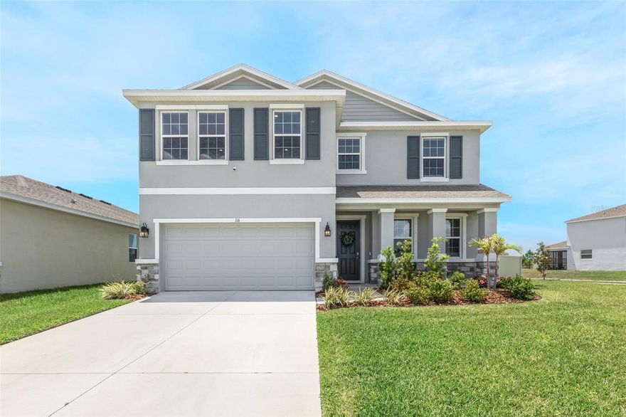 Live where others vacation in this beautifully upgraded 2023-built “Coral” model, ideally positioned on a premium corner cul-de-sac lot in the sought-after Mangrove Manor community of Apollo Beach. This spacious 4-bedroom 3-bath + office + Loft, home blends modern design with everyday functionality.
Step inside to discover soaring 9’4” ceilings and a bright, open-concept layout designed for effortless living and entertaining. The chef-inspired kitchen is the heart of the home, featuring 42” cabinetry with crown molding, granite countertops, designer backsplash, and stainless steel appliances—all seamlessly flowing into the main living and dining areas.

A first-floor bedroom and full bath offer a perfect setup for guests or multigenerational living. Sliding glass doors lead to a covered, screened lanai overlooking a fully fenced backyard—ready for your dream outdoor oasis.
Upstairs, a massive bonus room provides versatile space for a media room, gym, or play area. The primary suite is a true retreat with dual walk-in closets and a spa-like ensuite featuring a soaking tub, separate shower, and dual granite vanities. Two additional bedrooms, a full bath, and a conveniently located laundry room complete the second level.
Additional highlights include a whole-home water filtration system, advanced security system with exterior cameras, and durable hurricane-ready concrete block construction.
Enjoy resort-style living in Mangrove Manor with a community pool and close proximity to waterfront amenities, marinas, and dining. Outdoor enthusiasts will love nearby Manatee Viewing Center and E.G. Simmons Conservation Park. Convenient access to US-41 and I-75 makes commuting to MacDill Air Force Base, Tampa International Airport, and downtown Tampa quick and easy.
