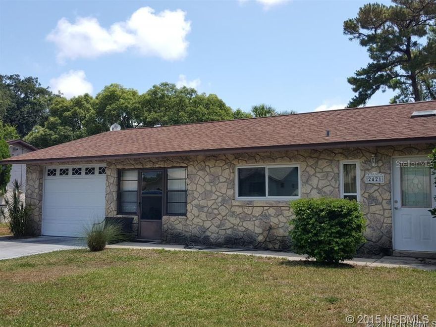 MOTIVATED SELLERS. Conveniently located in the heart of Edgewater close to schools,  shopping,  3 miles to intercoastal  public boat ramp, and  8 miles to the beach.  This home includes a huge deep in-ground pool, outdoor shower, Covered Lanai, and privacy fence. Some of the interior features include a stone fireplace, a Private Florida room, a large eat-in kitchen with Oak cabinets, Breezeway, and an Oversized utility room. Both the Florida room and garage could be turned into a bedroom since both have air and heat. The property is located in a well-established area. Schedule your appointment today. This property won't last long. ALL INFORMATION RECORDED IN THE MLS IS INTENDED TO BE ACCURATE BUT CANNOT BE GUARANTEED ;Water: City