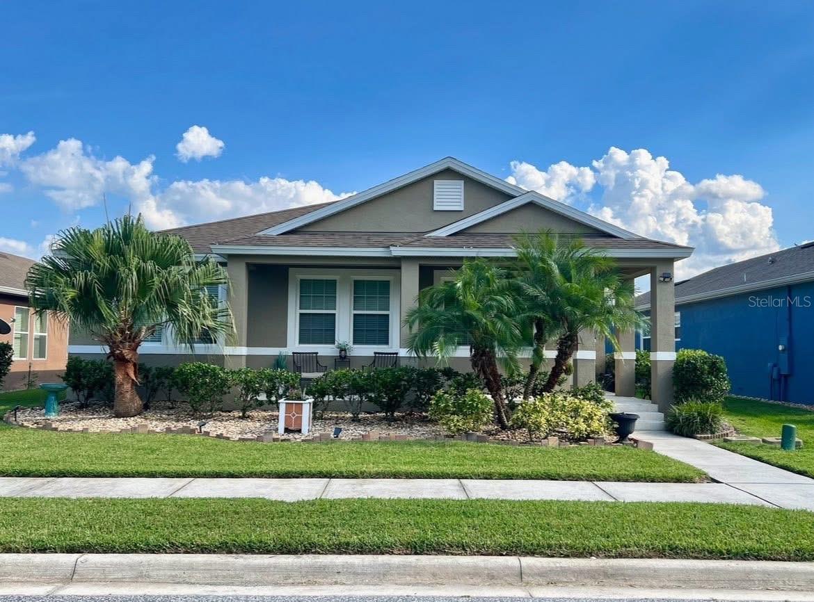 3BR/2BA/2CG/1952 SQ FT - PRICED TO SELL! If you enjoy entertaining, this one’s for you! Share holiday gatherings with family and friends or enjoy casual get togethers in this great New Smyrna Beach home, located in the prestigious, desirable, and sought-after community of Venetian Bay. One of the lowest-priced per-sq-ft homes in a community of million-dollar homes! Upon entering, you are welcomed into this expansive 25x22 family/great room with so much natural lighting. This living space is big enough to add a work area or game table(s). So many possibilities with a room this size! The spacious, open layout continues into a modern, 12’x12’ kitchen, which offers upgraded cabinets accentuated by the sleek black countertops. Centrally located, the kitchen opens to a formal dining room on one side and the great room on the other. Pull up some stools for casual dining at the peninsula, which serves as an eat-in kitchen option and where everyone seems to gather! Off the family room, you can find privacy in the over-sized master suite, which includes a large walk-in closet, en-suite bath with walk-in shower, 77” double-vanity with double sinks, and bonus second closet…all separated from the remaining two bedrooms, 2nd bath, and laundry room. The split plan and open concept are the ideal layout! Rear-entry 2-car garage with additional parking in front and back. Outside features include a 19-foot front porch with sitting area and a back patio area perfect for a hot tub AND fire pit! This one-story, concrete home is freshly painted inside and out! Nothing to do but move right in. Community amenities include a championship 18-hole golf course w restaurant/bar; top-rated, full-service spa; a fitness center; miles of paved walking or biking trails; and community pool with tiki bar and restaurant, as well as activities galore…live music, movie nights, karaoke, cornhole competitions, and outdoor fun for all ages, just to name a few. All of this and just minutes to the powder-sand beach, great downtown restaurants, and endless arts, cultural, and recreational events. You’ll fall in love with the charm found in the quaint city of NSB! So start planning your holiday gatherings now. Priced to sell; don’t let this one get away!