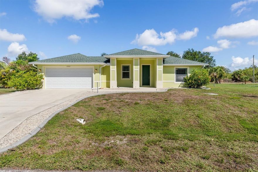 Move-in ready 2017 custom saltwater heated POOL home with PUBLIC SEWER, optional furnishings available, and situated on an oversized landscaped lot within a quiet neighborhood of approximately 30 newer homes with NO HOA. This 3 bedroom, 2 bath residence offers heated saltwater pool living, quality construction, and sought-after Southwest Florida lifestyle amenities just minutes to Englewood Beach, boating, golf, shopping, and dining. Unlike many nearby homes, enjoy the added convenience and long-term value of public sewer service rather than septic.

The open-concept floor plan creates the spacious feel buyers seek, seamlessly connecting living, dining, and kitchen areas for comfortable everyday living and entertaining. Custom finishes include tray ceilings, recessed lighting, tile flooring throughout, 5¼-inch baseboards, Low-E double pane windows, ceiling fans, and a practical mud closet at entry providing additional organization and storage.

The kitchen features granite countertops, raised-panel wood cabinetry with soft-close drawers, stainless steel appliances, French door refrigerator, abundant workspace, and easy access to the private lanai through sliding glass doors extending living space outdoors.

The primary suite offers tray ceilings, dual walk-in closets, double vanities with granite countertops, walk-in shower with ceramic tile accents, and private water closet. Guest bath includes a tub and shower combination ideal for family or visiting guests.

Step outdoors to enjoy the heated saltwater pool added in 2018, complete with screened enclosure and covered lanai designed for year-round Florida living. A portable spa/hot tub may remain for the new owner if desired. Exterior features also include hurricane shutters, gutters, mature landscaping, concrete curbing, oversized storage barn (10x14), and additional storage with pull-down attic access in the garage.

Enjoy the privacy and convenience of a smaller neighborhood while remaining close to Southwest Florida’s most desirable amenities. Approximately 15 minutes to Englewood Beach and Manasota Key, minutes to South Gulf Cove public boat launch with Gulf access, near five Rotonda West golf courses, close to a 9-mile paved walking and biking trail, and surrounded by restaurants, shopping, medical facilities, and everyday conveniences. Convenient access to Punta Gorda Airport and RSW makes travel simple.

Pool Home • Public Sewer • Optional Furnishings • Oversized Lot • Heated Saltwater Pool • Hurricane Shutters • Storage Barn • Near Beaches • Boating • Golf • Shopping • Dining • Southwest Florida Lifestyle • Small Neighborhood Setting

Whether seeking a seasonal retreat, full-time residence, or investment in Southwest Florida living, this property offers flexibility, desirable upgrades, and proximity to everything buyers come to Florida to enjoy.