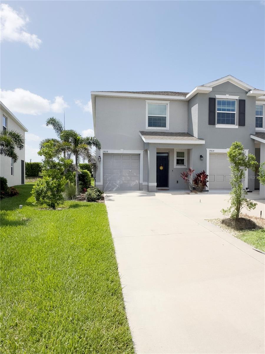 Welcome to your retreat nestled within the gated community of Star Farms. This double-story townhouse boasts three spacious bedrooms and two and a half bathrooms. Step inside and be greeted by a modern living area with tiled flooring, offering a perfect blend of sophistication and functionality. Ascend the staircase leading you to the cozy haven of the carpeted bedrooms, promising restful nights and rejuvenating mornings. The heart of the home is the kitchen, outfitted with stainless steel appliances. Convenience meets comfort with the inclusion of a washer and dryer, ensuring effortless laundry days. Outside, indulge in the resort-style amenities that the community has to offer, including a sparkling pool, a state-of-the-art fitness center, and courts for your favorite sports and activities. With a single attached garage providing secure parking and the peace of mind of living in a gated community, this townhouse offers the perfect blend of luxury, convenience, and security. Welcome home to the epitome of modern living at Star Farms.