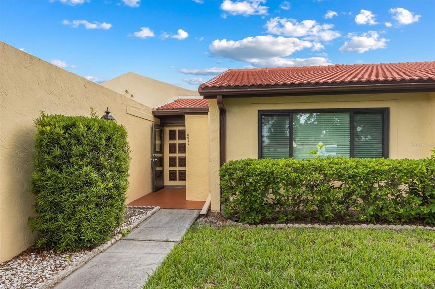 Looking for a seasonal retreat or a permanent residence? This Meadowcroft beauty is ready for you.  Recent updates include fresh interior paint, newer roof, popcorn ceiling free,  and new carports.  Accommodating access is another perk with nearby dedicated parking and single level living.  The sizable back lanai offers versatile window/screens that ensure enjoyment year around.   Meadowcroft is an amenity rich condo that offers tennis, community pool, fishing and other social activities.  In addition to the amenities the location offers convenience to world glass golf, Gulf beaches, and G.T. Bray park.  G.T. Bray is home to 24 pickleball courts.