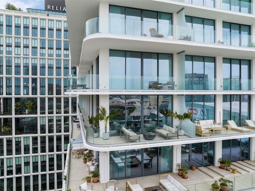 The Residences at The Tampa EDITION proudly present a five-star lifestyle unlike any other in Tampa. Complemented by the impressive amenities and luxurious services of Tampa's first and only five-star hotel, The EDITION'S premier "A" plan residences feature large, airy living rooms and expansive wraparound terraces that encourage outdoor living and entertaining. The unit comes fully furnished with designer and custom furniture. A total of 38 private residences sit atop the 5 star hotel. You are in the heart of Tampa when living at the Edition Residence. The Edition is the center of the $3 billion redevelopment of Tampa's Downtown known as Water Street. There are a total of 4 Phases. Phase 1 has been completed and Phase 2 is under construction.