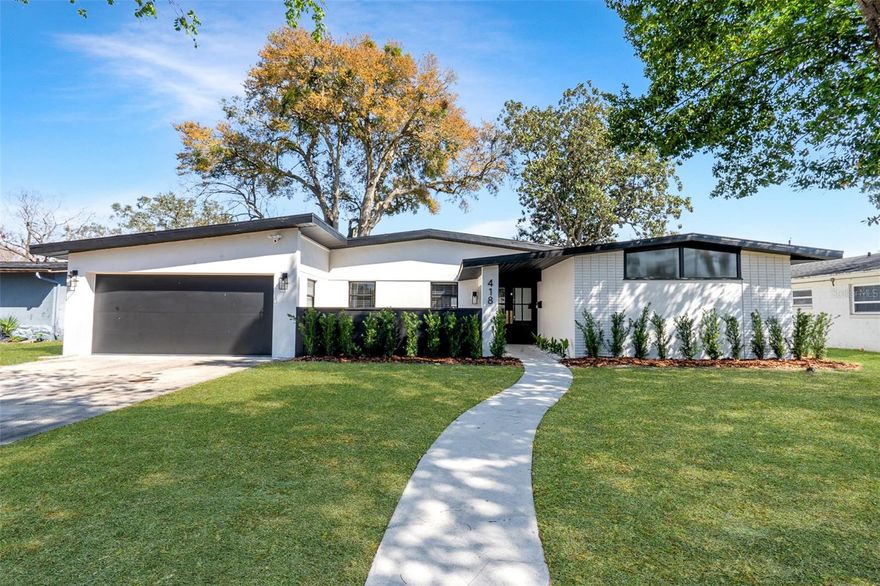 Beautifully renovated solid block home on a quiet street in highly desirable Winter Park Pines! This property features fresh exterior paint, updated lighting, a newly paved courtyard, and a bright open floor plan. The stunning kitchen offers modern cabinetry, quartz countertops, and brand-new stainless steel appliances, flowing seamlessly into the dining and family rooms. The sun-drenched Florida room is lined with windows that brighten the entire living space. Complete with a dry bar and its own mini-split AC unit, it offers flexible space for entertaining, relaxing, or creating your dream retreat. The split floor plan includes three generously sized bedrooms and three full renovated bathrooms, with a private primary suite with walk-in closet off the family room and the additional bedrooms and bath located on the opposite side of the home. Additional upgrades include new flooring, trim, doors, fixtures, and fresh interior paint. Complete with a two-car garage, newly paved patio, and large fenced backyard with room for a pool. Ideally located near downtown Winter Park, Park Avenue shopping and dining, Cady Way Trail, and zoned for top-rated schools. Schedule your showing today!