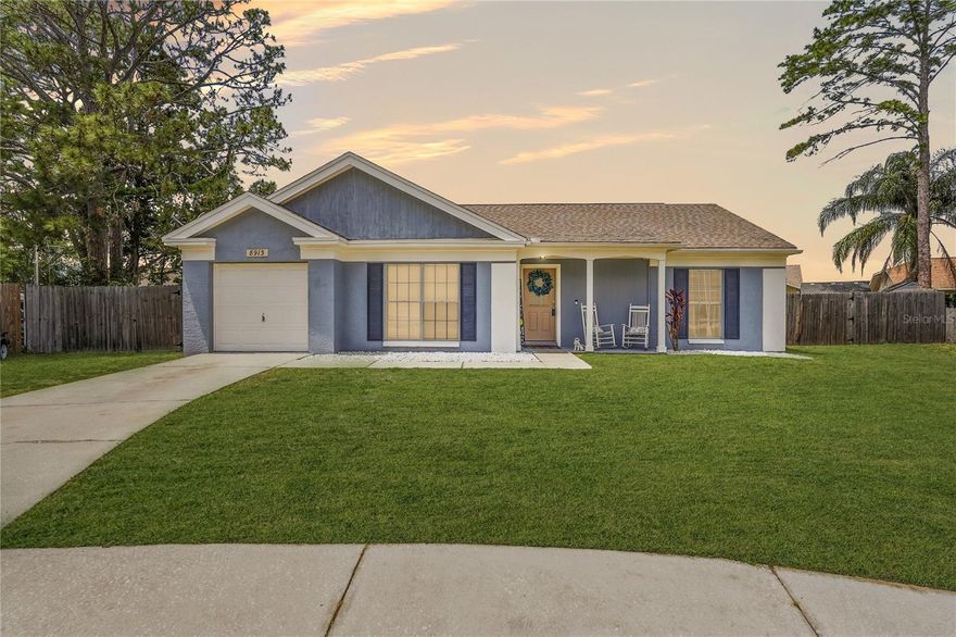 Welcome to this 4 bedroom, 2 bath ranch style home in Wood Trail Village, ideally located on a quiet cul-de-sac in the heart of Pasco County. Situated on over a quarter acre, this property offers space, flexibility and no HOA or deed restrictions! The fully fenced and oversized backyard provides room for boats, RVs, trailers and other recreational vehicles, plus a new storage shed for added convenience. Located in a high and dry, no flood zone, this home offers added peace of mind!

Designed for comfortable Florida living, the home features a large covered rear patio spanning the back of the home, complete with dual ceiling fans and plenty of shaded outdoor living space. Inside, the home is light and bright with an open layout, featuring luxury vinyl wood plank flooring throughout the main living areas. The family room serves as the heart of the home, connecting seamlessly to the dining area, kitchen and outdoor patio.

A beautiful bay window illuminates the transition between the kitchen and dining area, creating a functional and inviting space. The split bedroom floor plan offers privacy, while both the primary and guest bathrooms have been freshly remodeled. Additional updates include: water heater 2024, HVAC system 2020, custom built mudroom closet in foyer, new exterior storage shed & an amazing covered porch outback!

Wood Trail Village offers a tucked away neighborhood feel while being just a minute to Little Road and State Road 54, providing easy access to Trinity, Pinellas and Hillsborough County. Nearby Seven Springs Shopping Center offers convenient access to grocery stores, shopping, restaurants and everyday essentials. Enjoy nearby parks including Starkey Ranch District Park, Robert K. Rees Memorial Park and Trinity Dog Park, along with several golf courses such as Fox Hollow, Seven Springs Golf & Country Club and Crescent Oaks.

Located close to Fred Howard Park Beach, Honeymoon Island and within convenient reach of Tampa International and St. Pete-Clearwater airports, this home offers space, updates and an excellent location. Cute as a button and ready for you to be the new homeowner ~ Start Living Your Best Florida Lifestyle Today!