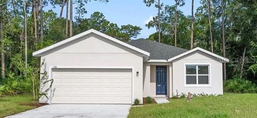 BRAND NEW CONSTRUCTION! Offering $10,000 towards closing costs or interest rate reduction! This 4 bedroom 2 bathroom Ruby Model is the perfect floor plan for any family - with nearly 1,700 sqft. of living space! As soon as you walk through the tall 8ft front door, you can appreciate the bright and open floor plan with high 9’4” ceilings. Porcelain tile runs throughout the entryway, into the main living areas and kitchen. The kitchen makes having guests over a breeze with its open concept, large center island and views of the rear lanai. The kitchen also features 36" white - wood cabinetry, complete stainless steel appliance package, granite countertops and plenty of counter and cabinet space! The primary bedroom is a perfect size & has a private bathroom with dual sinks and a spacious walk-in closet. All secondary bedrooms are a wonderfully large size, too! Situated on a nice private lot, in Daytona Park Estates with NO HOA payments, or water/sewer bills! Conveniently located to shopping, restaurants, Historic Downtown Deland and Daytona Beach. You're also less than a 10-minute drive from Stetson University. Have the ease of mind buying a brand new construction home with a TEN YEAR builder warranty included.