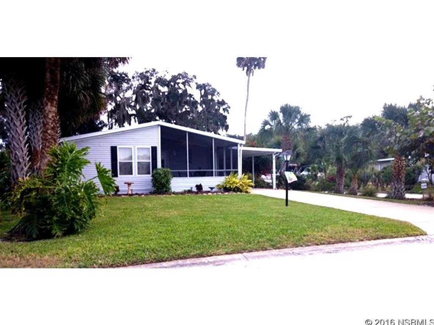 RARE FIND! SPACIOUS, Palm Harbor, 2002, Custom-Built, one owner, open floor plan, 1854 sq. ft home, steps from the private-community boat launch, on the intra-coastal and near observation deck. Bring your boat or kayak, as well as watch Space Center Rocket launches from the deck!Home has that âwowâ factor, as soon as you walk into the living room, and experience the open kitchen, with lots of counter space, large pantry and adjoining dining room. This well laid out home, is ideal for entertaining, as well.  French doors lead off living room, into the Den/Office, and to the private master bedroom and master bath with walk-in closet. Opposite end of kitchen, is 2 more bedrooms, and a full bath, and inside large laundry room.  An extra attraction is the Bonus Room, which has great potential as a hobby, craft, art studio, TV or Rec Room, or extra sleeping or lounging area. Drywall throughout with rounded corners, extra insulation, double pane UV windows. Laminate and 18â ceramic tile; Each room has minimum 4 electric outlets, 1 landline connection and 4 cable/computer coax.New appliances include, hot water heater, French Door Refrigerator, Dishwasher, Microwave; Laundry room has a large utility closet, next to the new washer/dryer, that stays. White wire shelving in all closets; LARGE front screened porch, Outside10x10 utility room with electric; Four outside, waterproof, electric outlets including one large amp RV outlet;  Covered carport, with extra  long driveway;  Irrigation system with Deep well. Easy to maintain lawn.  Call today to see much more and to view this beautiful home. Wonât last long! ;Water: City