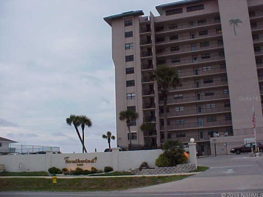 Direct Oceanfront Condo on the pristine no-drive portion of New Smyrna Beach! Deluxe North End Unit offering additional 100 plus square footage in this 9th floor condo, overlooking the pool to the north and expansive panoramic views from every window. Open concept feeling in main living area and a spacious oceanfront balcony! There is a full bathroom attached to each bedroom for the ultimate privacy and a washer and dryer for great laundry convenience! New carpet was installed in all 3 bedrooms. Approximately 2.7 acre property featuring 1200 feet of ocean frontage. Property ammenities include gated parking lot, two tennis courts, basketball backboard, two poolside shuffleboard courts, oceanfront outdoor layout platform, large pool (heated seasonally), paver pool deck, community barbeque area, 12th floor furnished clubhouse/gameroom with kitchen, pool tables, ping pong etc and large deck to watch dolphins and rocket launches! Each unit owner is allowed two pets. Minimum rental period is one week. Some paintings and artwork do not convey with the sale of the unit. It is time for you to discover Southwind! ;LocationDescription: Condo ;Water: City