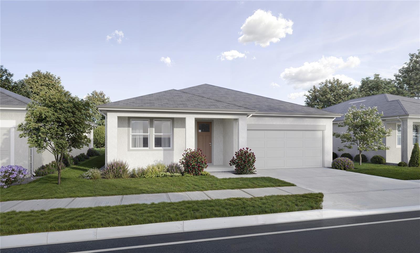 Under Construction. Resibuilt Homes is offering 4.99% fixed rate with seller closing costs contribution on this home! Here it is! A new construction home with city water and septic in North Port and no HOA! This affordable new home is almost ready for you and is just the one you've been looking for—and with city water! This open floor plan has a large main living area with the kitchen-dining room and living room all open together with large windows and sliding glass providing lots of natural lighting. The kitchen space is open with a desk area and another area for a dinette. The dining room is spacious and has sliding glass door access to the rear covered porch and the living room with several LED lights making the home light and bright. With almost 1600 sq. ft. of living area, this plan lives larger than you can imagine with 3 bedrooms, 2 full baths and a 2 car garage. The front of the home offers a nice size covered front porch leading you into a large foyer area where you'll have the open living area. The home will allow you to enjoy the Florida lifestyle with the outdoor seating area in the front porch and more seating on the rear covered porch area. The primary bedroom is spacious with nice size windows for natural lighting and has an en suite bathroom with glass enclosed, tiled shower, dual vanity with granite tops and a large walk in closet! The two guest bedrooms share a full bath with the same beautiful cabinetry and granite vanity tops. The home includes luxury vinyl flooring throughout the main living area and wet areas for durability and comfort. You'll love these floor as they are easy to maintain and a trending design element in new homes. The spacious kitchen has stainless steel appliances, Shaker-style cabinets with 42" upper cabinets with crown moulding and pull handles and nice granite countertops. There is huge island for additional seating too. The shaker style cabinets and granite continue into the guest bathroom too. Other features include 5 inch base boards, whole house gutters, a garage door opener, R38 insulation, 16 SEER AC unit, LED lighting and more. Take advantage of the seller's incentive when purchasing this home or check out any of our other homes under construction. We have a variety of locations and color schemes for you to choose from, so call for a list.