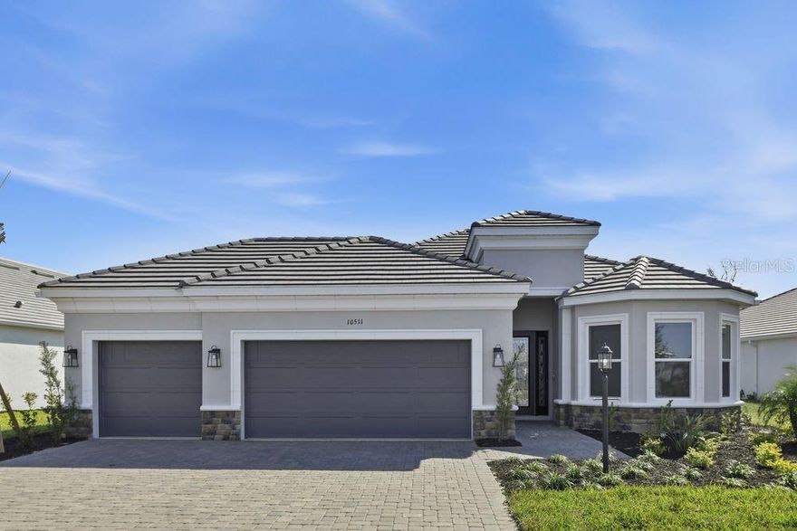 What's Special: Conservation View | Close to Amenities | Dedicated Study - New Construction - Ready Now! Built by Taylor Morrison, America's Most Trusted Home Builder. Welcome to the Lazio 3-Car at 10511 Eclipse Street in Esplanade at Skye Ranch! This inviting home offers open concept living filled with natural light. Step inside from the covered porch into a welcoming foyer that guides you past a secondary bedroom and a private study before opening to the heart of the home. The designer kitchen features a large island and a casual dining area that overlooks the spacious great room with a sliding door to the roomy lanai, creating an easy flow for indoor and outdoor living. The tucked away primary bedroom sits at the back of the home and includes an attached bathroom with a dual sink vanity, a roomy shower and a generous closet. Additional highlights include: tray ceiling package, 3-car garage, pool included, gourmet kitchen, casual dining area off the kitchen, a study with pocket doors, impact windows, bay window extension in the primary bedroom, an extended covered lanai, and an outdoor kitchen rough-in. MLS#A4679058 
Live your dream vacation every day in Esplanade at Skye Ranch! Esplanade offers a vibrant, resort-style lifestyle with endless opportunities to energize your body, mind, and spirit. From the moment you arrive, you’ll experience a world of fun and relaxation, with access to the Hub, Rendezvous Park, and Turner Park and soon, The Venue! Get ready for exciting amenities like a Bahama Bar and Grill, resort-style pool, state-of-the-art fitness center, bocce ball courts, bark park, and more. With community parks, sports fields, and a pet park, Esplanade is your personal playground. Stay active, stay relaxed, and embrace a lifestyle filled with adventure, every single day!