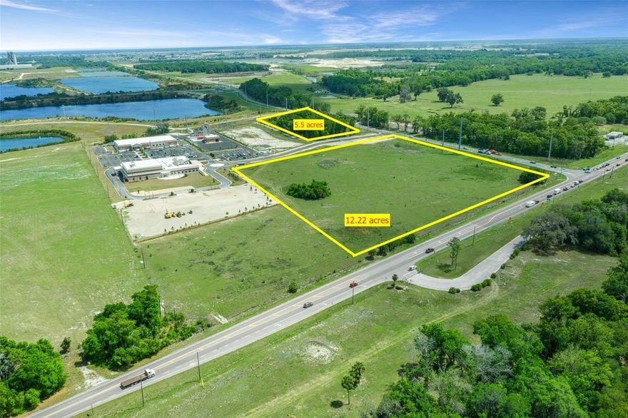 Seize this rare opportunity to acquire a prime parcel of vacant commercial land, ideally located at a signalized hard corner on two major roads, Hwy 301 and Hwy 470, just minutes from the newly expanding town of Middleton, Florida – a vibrant part of The Villages community. 
This strategically positioned 13 acres sits between I-75 and the Florida Turnpike, offering exceptional accessibility and visibility for businesses seeking a high-traffic location.  With utilities to the site, this property is primed for immediate development with Heavy Commercial Land Use. 
The 20 acres abutting the property will be home to the new Sumter County Municipal complex and headquarters including the clerk of the court offices and  new state of the art fire training center. Development is currently underway. 
Situated on Hwy 301, which is set for realignment and widening from Hwy 470 to CR 525E (Industrial Park Drive), makes access and visibility even more desirable for this property. 
Located just 3 mile from Middleton, a community within The Villages, the largest and top selling residential communities in the country. 
Whether you're looking to parcel out for retail, commercial, or mixed-use development, the potential is limitless. Capitalize on the rapid growth of the surrounding area and establish your footprint in one of Florida's most sought-after communities.
Don’t miss out on this once-in-a-lifetime chance to secure a prime commercial location with unparalleled exposure, right in the heart of a bustling, growing area. See adjoining property listed OM696078