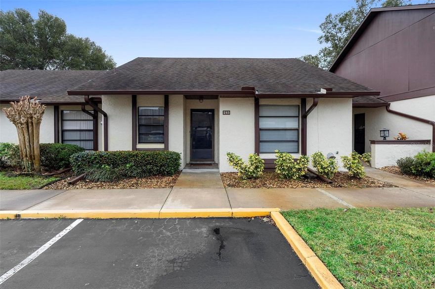 This beautifully updated 2-bedroom, 2-bathroom condo in the highly desirable Terrace Hill community offers a spacious, move-in-ready layout perfect for first-time homebuyers, downsizers, or anyone looking for low-maintenance living in the heart of Central Florida.

Step inside to a brand-new kitchen, fresh interior paint, and an open-concept layout that brings in natural light and enhances the welcoming feel. The kitchen includes a pass-through to the dining area, ample countertop space, and a seamless flow into the comfortable living room—ideal for everyday living or entertaining.

Both bedrooms are generously sized and feature private en-suite bathrooms, providing comfort, convenience, and privacy for homeowners and guests alike.

A fully enclosed porch offers additional year-round living space—perfect for a home office, reading nook, or bonus sitting area.

Just a few steps away, you'll enjoy access to resort-style amenities including a community pool and clubhouse, perfect for relaxation and social gatherings.

Located in Terrace Hill Condos, this home offers peaceful surroundings while keeping you close to everything Central Florida has to offer. You're minutes from I-4, shopping, dining, medical centers, and top destinations like Blue Spring State Park, New Smyrna Beach (under 45 minutes), and Walt Disney World (about an hour away).