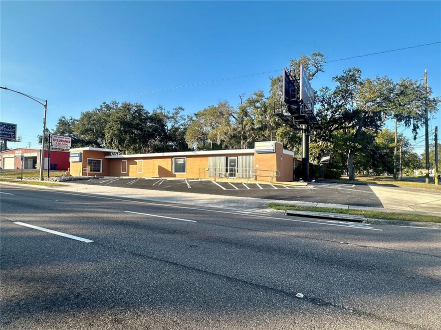 3,212 SF free standing Office Building   -  Highly visible location at corner of East Bay Drive and 6th Street NE  -  .46 acre corner lot with median cut, 165"Ft Frontage on East Bay Drive and 117'Ft depth  -  Former home of long-established Insurance Company  -  8 private offices, reception and office areas, kitchen/break room 3 restrooms and more!  -  Billboard on site with income for property owner  -  Excellent signage and parking  -  Zoning:  CG  General Commercial – City of Largo
Parcel ID:  34-29-15-76536-001-0200  -  Perfect layout for general office, insurance, mortgage or real estate offices  -  Near the Largo Central Park
Sale Price:  $890,000.00