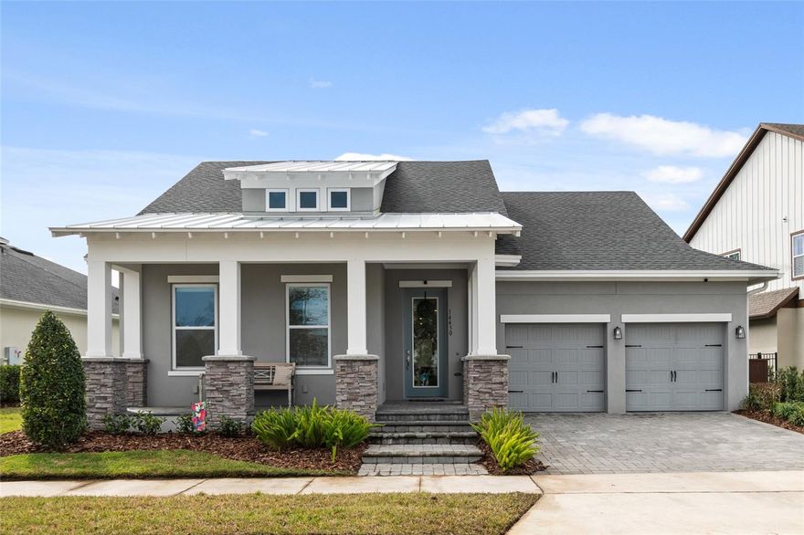 One or more photo(s) has been virtually staged. This HIGHLY Sought after David Weekley Shalimar on a CONSERVATION LOT can now be YOURS. Welcome to your DREAM HOME! Enjoy Lovely Well Manicured Curb Appeal with a Quaint Front Porch and Pavered Driveway. As you enter your new home you will LOVE your Grand Entryway with a Welcoming Foyer showcasing a Tray Ceiling and STUNNING Luxury Vinyl Flooring spanning the Main Living Areas. Situated at the front of the home are Two Bedrooms with Custom Shades and a Jack & Jill Bathroom offering Upgraded Shaker Style Cabinets, Quartz Countertops, Square Sinks, Single Lever Faucet, and Tub. Down the Hall is an Exquisite Rotunda Tray Ceiling which leads to a Dedicated Office Space complete with Glass French Doors and Beautiful Plantation Shutters. Across the Hall is your Powder Room, Drop Zone, and another Bedroom featuring its own En-Suite Bathroom offering a Shower with Upgraded Finishes. Enjoy a Spacious Walk-In Laundry Room with UPGRADED CABINETS, Sink, and Speed Queen Washer and Dryer. Now to the HEART OF YOUR HOME! FALL IN LOVE with your Kitchen, Family, and Dining Room Combo! Your Chef's Kitchen is EVERYTHING you want and need. UPGRADED Gourmet Kitchen, Light Bright Shaker Style Cabinets with Crown Molding, a Farm House Sink, Large Island, Quartz Countertops, Herringbone Tile Backsplash, Pot and Pan Drawers, Closet Pantry with Wood Shelves, and Stainless Steel Appliances. Just off the Kitchen is a Dining Room where you will enjoy hosting many family and friends. Enjoy sipping your morning coffee in your Well Appointed Sun Room overlooking the Beautiful Conservation Views. Wind down after a long day and enjoy lounging with Family and Friends in your Spacious Family Room. Now on to one of the Most Special Features this home offers, your Outdoor Living Space. Enjoy an UPGRADED COVERED Porch with Motorized Screens to sit back and enjoy the Florida Weather all year long. Quiet and Tranquil Conservation Views with a Greenspace to enjoy or even add a pool. You even get Direct Access to one of the Laureate Park Trails. Tucked away at the back of the home is your Primary Suite and En-Suite. Enjoy Spectacular Views, Custom Shades, Tray Ceiling, and Recessed Lighting. Your Spa Like En-Suite features Beautiful Upgraded 12x24 Tile Flooring, Light Bright Shaker Style Cabinets, Quartz Countertops, Square Sinks, Single Lever Faucets, Dual Sinks, Spacious Custom Closet and Cabinets, and a Large Walk-In Shower with Floor to Ceiling Tile, Rain Shower Head, and a Frameless Shower Enclosure. Enjoy a Two Car Garage with plenty of room for parking and Cabinets for all of your storage needs. Laureate Park community, residents enjoy HOA Includes HIGH-SPEED INTERNET of up to 1GIG, LP Fitness Center, ResortStyle LP Aquatic Center with Beach Volleyball Court & a 1/2 Basketball Court. Laureate Park also offers Community Gardens, Dog Parks, Playgrounds, & Trails to enjoy Walking, Running, & Biking. A RATED SCHOOLS & Minutes to MCO, Highways, Shopping, Dining, & more.