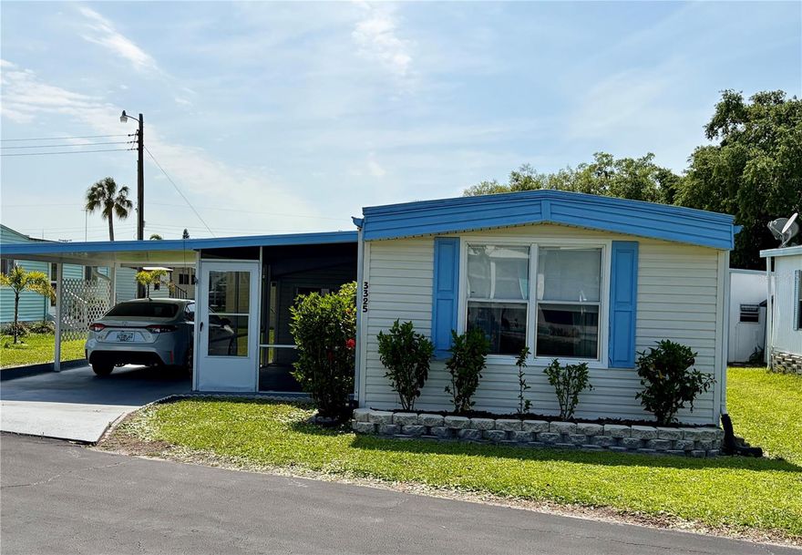 Don’t miss this opportunity to OWN YOUR LAND at an incredible value! This property features low HOA fees that include exceptional amenities such as two community pools, pickleball, shuffleboard, tennis courts, and an active clubhouse with planned events. Plus, enjoy the convenience of public water, sewer, and trash services—all included.  The home is not located in a flood zone, so no flood insurance is required.  Inside, you’ll find a beautifully remodeled kitchen with new cabinetry, granite countertops, stainless steel appliances, and a gas stove—perfect for cooking and entertaining. The spacious primary bedroom offers ample closet space, while the second bedroom is comfortably sized. The bathroom provides plenty of room for daily routines.  Relax in the screened-in lanai, ideal for enjoying Florida’s weather, and take advantage of additional storage space and a covered carport.  Great located in the highly sought-after 55+ community of Terra Siesta, which is just minutes from I-75, shopping, dining, and offers easy access to local beaches.