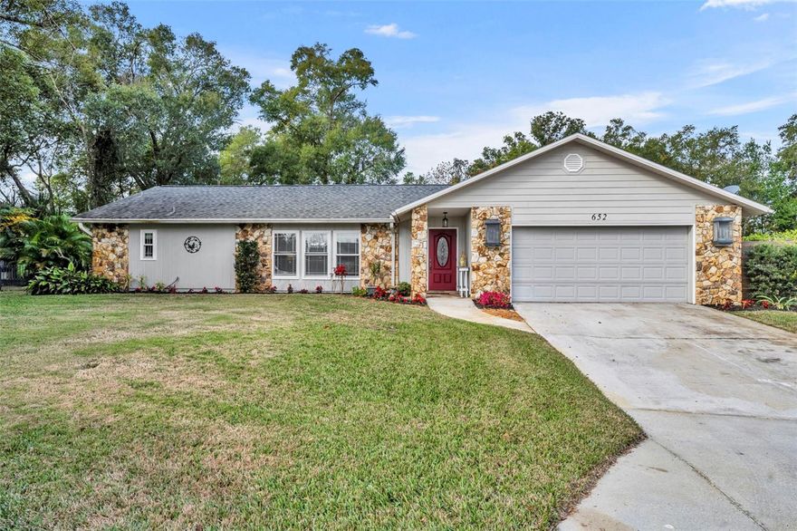 Enjoy this unique, accomodating, one of a kind residence along the W Lake Brantley Road corridor.  Set in one of Seminole County's finest school districts, you are also immedietly adjacent to the private education centers, Forest Lake Education Center and Forest Lake Academy.  You'll find an expansive and functional layout with this quality, tastefully appointed creature comfort laden home.  A private entrance provides access to the In-Law-Suite with it's numerous potential uses.  Stride the Engineered Hardwood floors.  Relax with the attractive and cozy woodburning fireplace at the center of the Family Room.  In the kitchen are like new appliances with the exception of the never been used refrigerator.  Quaritze countertops along the cabinets and on the large center island.  There is a meticulously designed and installed one of a kind backsplash.  Attractive color themed with almost more than enough storage cabinets. Adjacent to the kitchen is the dinette with built in storage shelves and padded bench.  You can exit from here through French Doors to the expansive vinyl windowed Florida room.  Windows around the remaider of the home were manufactured and installed by New South.  There is no-slip anti stain garage floor coating overlooked by the water heater that was installed in December 2025.  The secluded but convenienly located laundry room keeps laundry traffic in check.  Outside the 2021 roof, has been protected by the current owner's faithful maintanence of the mature trees.  Up in the back corner of the property is the large pavered deck with a firepit for its centerpiece. From here you have the visual vantage to the privacy of your enclosed estate that allows you to lookover the back yard features that include a shed and a workshop.  Backing up to and bordering land that is never planned for development, you find yourself at the end of the ultra low traffic cul-de-sac.  Quality and meticulously maintained landscape covers the entire quarter of an acre.  I don't know what else I can say at this point.  Contact your agent to see it today!