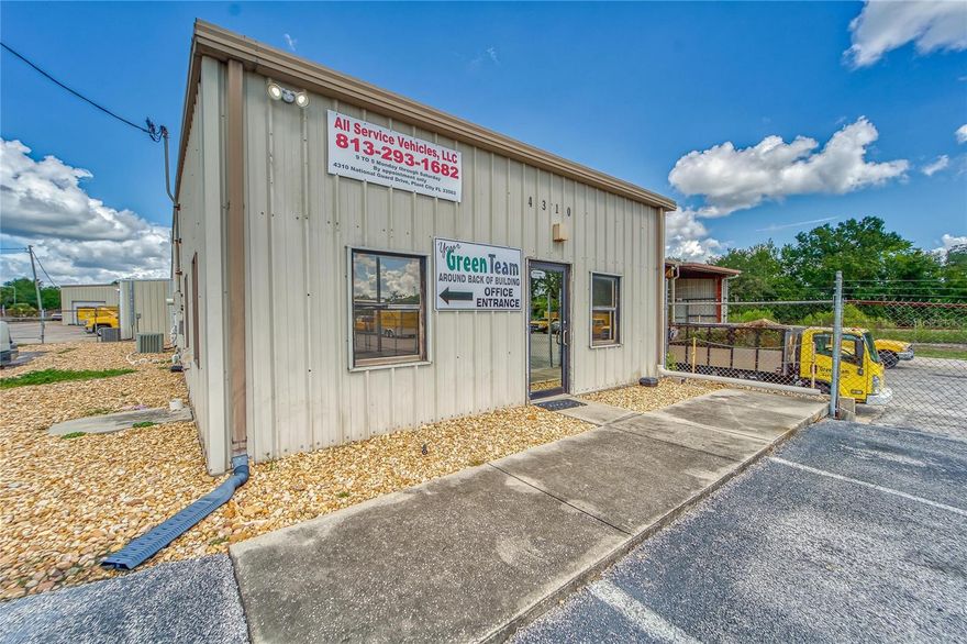 Shared space with singe user access to 540 square feet of office space with detached 780 square feet of garage/storage/warehouse space with grade level overhead door. Balance of this site is leased to another teanant.