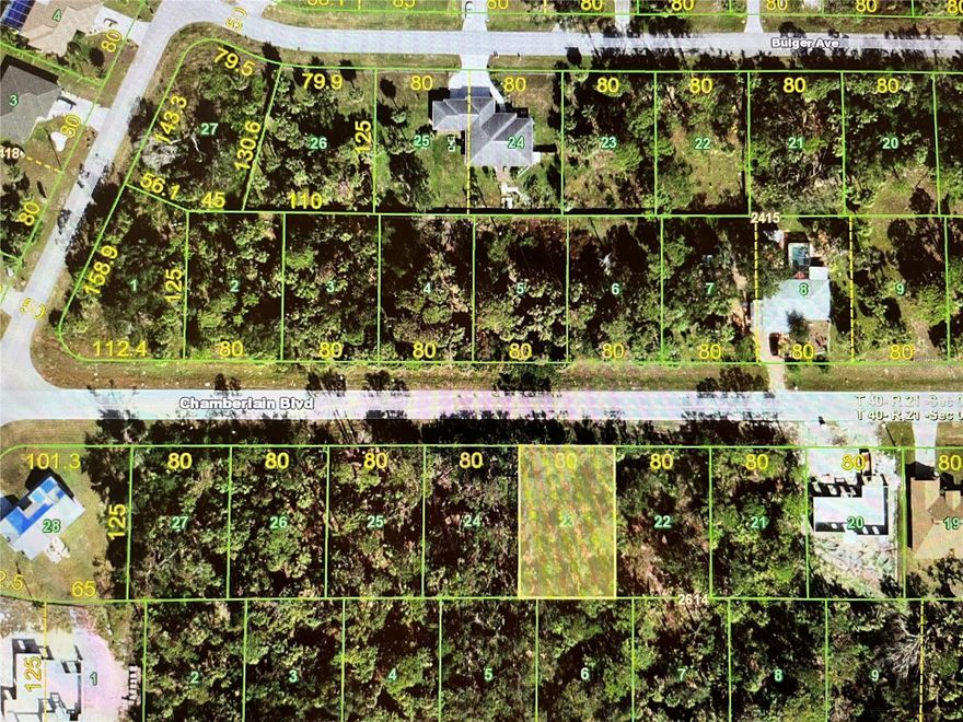 Build your Florida dream in the heart of Port Charlotte! This oversized homesite is perfectly positioned in one of Southwest Florida’s fastest-growing areas, offering the ideal setting for your custom home or future investment property. Surrounded by natural beauty and tucked away for added privacy, the lot features a peaceful dry canal buffer in the rear with no direct backyard neighbors.

Enjoy the rare benefit of city water availability along with the flexibility of NO HOA and NO CDD FEES — build on your own timeline without restrictive rules or extra fees.
Ideally located near the exciting growth and lifestyle amenities of Wellen Park, including shopping, dining, entertainment, and CoolToday Park, home of the Atlanta Braves Spring Training. You’ll also be just minutes from the renowned Warm Mineral Springs Park and the newly opening Wellen Park High School, adding even more value to this rapidly developing corridor.

With convenient access to I-75 and US-41, you are only a short drive from the beautiful Gulf beaches of Manasota Key and Boca Grande.

Whether you are looking to build your private Florida retreat or invest in an area with strong future growth, this property offers the perfect combination of location, privacy, and opportunity. Don’t miss your chance to secure your piece of paradise while this area continues to thrive!
ADDITIONAL LOT AVAILABLE FOR SALE TAX ID 402109226004 NEXT TO THIS LOT SAME OWNER-14425 Chamberlain Blvd foradditional $21,000
