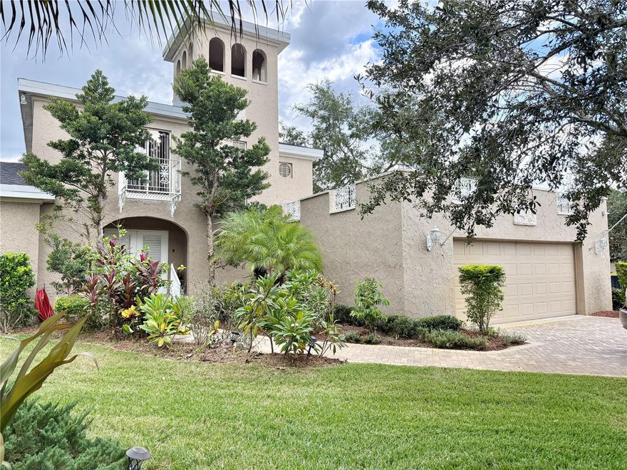 One-of-a-Kind Mediterranean/Spanish-Style Riverfront Estate. Experience unmatched elegance and serene riverfront living in this Mediterranean/Spanish-style home, perfectly situated in the community of Terrace River. With panoramic views of the Hillsborough River and timeless architectural charm, this residence offers a rare blend of luxury, comfort, and convenience. Step through the grand foyer, where soaring ceilings create an immediate sense of space and sophistication. The inviting living room centers around a gas fireplace framed by custom built-in shelving, perfect for showcasing treasured décor. French doors open to a sprawling patio and private oversized pool, complete with a built-in outdoor kitchen, shower area, and unobstructed river views—an entertainer’s dream. The kitchen is both stylish and functional, featuring granite countertops, abundant cabinetry, stainless steel appliances, and a double oven ideal for preparing feasts for family and friends. Just steps away, the formal dining area offers an intimate yet elegant setting for dinner parties. The primary suite, located on the main level, boasts a spa-like en-suite bath and a large walk-in closet with custom shelving. Upstairs, each additional bedroom is a private retreat with its own walk-in closet and full bathroom. A versatile bonus room—perfect for a home office, hobby space, or game room—opens onto a rooftop patio. The fully finished basement provides even more possibilities, offering a built-in bar and ample space for a pool table, media room, or home theater. Practicality meets style with a spacious indoor laundry room featuring extra storage and direct exterior access. Conveniently located near the Seminole Hard Rock Casino, I-4, and I-275, this home offers quick access to downtown Tampa and premier shopping while maintaining a peaceful waterfront atmosphere. As a special perk, new Temple Terrace residents enjoy a complimentary three-month social membership to the Temple Terrace Golf & Country Club.
This is more than a home—it’s a lifestyle.