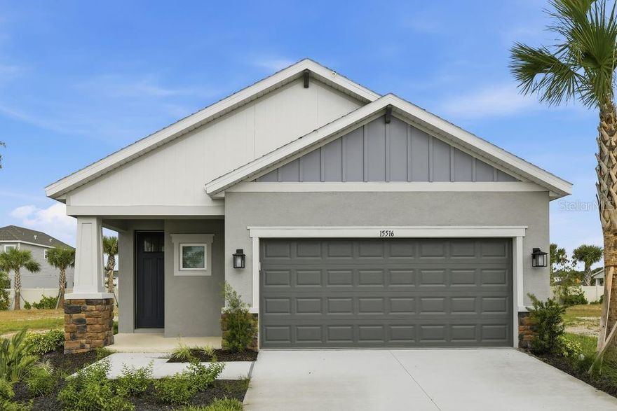 What's Special: Close to Amenity | Close to Park | Close to Trail. New Construction – Ready Now! Built by Taylor Morrison, America’s Most Trusted Homebuilder. Welcome to the Saint Vincent at 15516 Foxtail Lane in Tiburon. This remarkable new home blends style and comfort with an open floor plan that feels bright and inviting. The great room flows effortlessly to the covered lanai, creating the perfect spot for indoor-outdoor living. The kitchen shines with cushion-close doors and drawers, while impact windows bring peace of mind and natural light. A tray ceiling adds elegance to the primary suite, and you’ll love the dedicated study for work or quiet time. Two secondary bedrooms and a full bath are thoughtfully placed near the kitchen for convenience. Tucked away in a peaceful Sarasota County setting, Tiburon offers the warmth and intimacy of a boutique community on 40 acres. Here, neighbors know each other, and life moves at a relaxed pace. With just the right blend of privacy and connection, Tiburon is ideal for homebuyers looking for a quieter, more personal lifestyle. Additional Highlights Include: Study in place of flex, tray ceiling at primary suite, 8' interior doors, single pocket door at primary suite to bath, and impact windows. MLS#A4665607