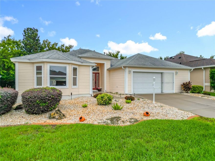 (Some photos have been virtually staged) Beautiful 3-Bedroom Home in The Village of Woodbury, The Villages, FL with a newer roof

Welcome to this beautifully maintained 3-bedroom, 2-bathroom home located in the highly desirable Village of Woodbury in The Villages, Florida! Nestled on a quiet street with mature landscaping and charming curb appeal, this home offers comfort, convenience, and the perfect blend of indoor and outdoor living.

Step inside to a bright and open floor plan featuring vaulted ceilings, neutral flooring, and large windows that bring in natural light. The spacious living and dining area flows seamlessly into a well-appointed kitchen with ample cabinet space, a cozy breakfast nook, and direct access to a screened lanai—perfect for morning coffee or evening relaxation.

The primary suite offers a peaceful retreat with a large walk-in closet and an en-suite bath featuring a dual-sink vanity and walk-in shower. Two additional guest rooms are ideal for visitors, a home office, or hobbies.

Enjoy the Florida lifestyle with a low-maintenance yard, an enclosed lanai, and easy access to all that The Villages has to for you to enjoy—including nearby golf courses, pools, recreation centers, shopping, and dining. Located just minutes from Mulberry Grove Plaza and VA Outpatient Clinic, and close to walking trails and the Nancy Lopez Legacy Golf & Country Club.

Whether you're looking for a seasonal escape or your forever home, this one owner property offers comfort, community, and convenience in one of Florida's premier active adult communities.

Don't miss this opportunity—schedule your private showing today!