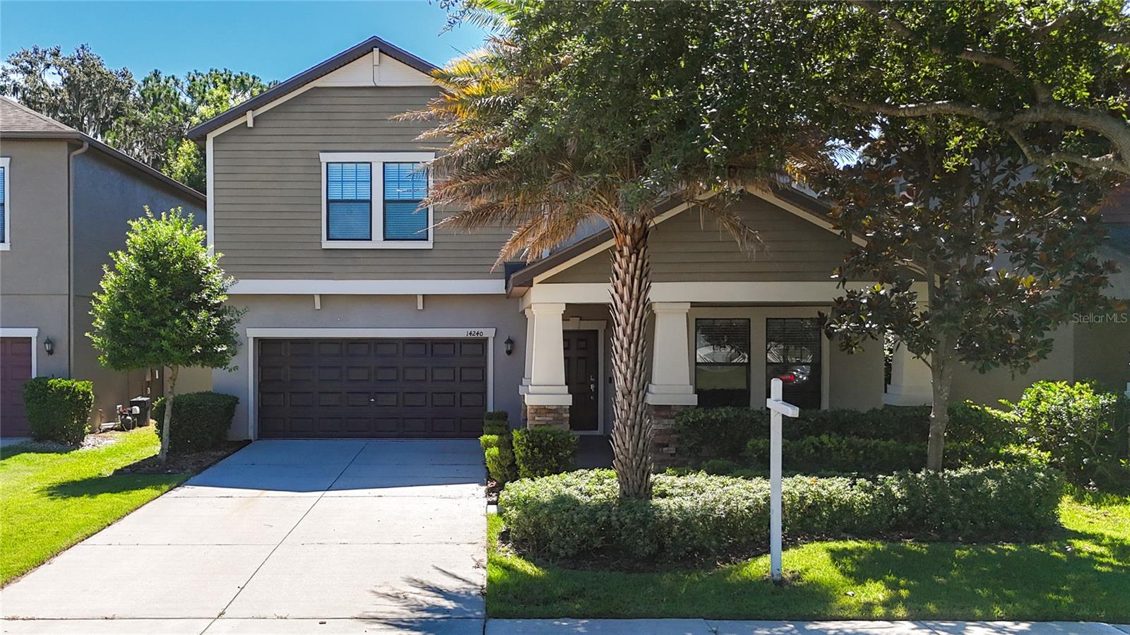 One or more photo(s) has been virtually staged. WELCOME HOME to the Enclave at Boyette – a charming gated community just minutes from FishHawk Ranch, Riverview and the Greater Brandon area. This beautifully maintained home features 5 spacious bedrooms, 3 full bathrooms, and an oversized upstairs bonus room, perfect for a media or game space. The flexible layout includes a family room, a formal dining room (or optional den/home office), two built-in desk nooks, and an oversized laundry room. A 3-car tandem garage offers ample storage and parking. Enjoy serene private wooded views from your screened-in lanai, and take advantage of the large community green space directly across the street, complete with open play areas and park benches and picnic tables. There's even a gated dog park within the community for your furry friends! This home is filled with upgrades, including:
Stone countertops, 42" wood cabinetry, All appliances included, crown molding, ceiling fans, Fresh new interior paint throughout, Neutral tile in main living areas, Brand new carpet with upgraded padding in bedrooms and bonus room, Freshly painted front porch and lanai, New hot water heater, ring doorbell, camera, security system, and water softener system. This home is ideal for multi-generational living or guests, with one bedroom and full bath downstairs, while the remaining four bedrooms, two full baths, laundry, and bonus room are upstairs. The open-concept floor plan and generously sized rooms make this home both comfortable and functional. This home boasts large windows that allow for an abundance of natural light, creating a bright and airy atmosphere throughout the space. Seller is offering a one-year home warranty! Located just outside the highly sought-after FishHawk area, you'll be close to top-rated schools, the FishHawk Sports Complex, shopping, dining, and entertainment. Don’t miss your chance to own this move-in-ready gem in a prime location. Call today to schedule your private showing!