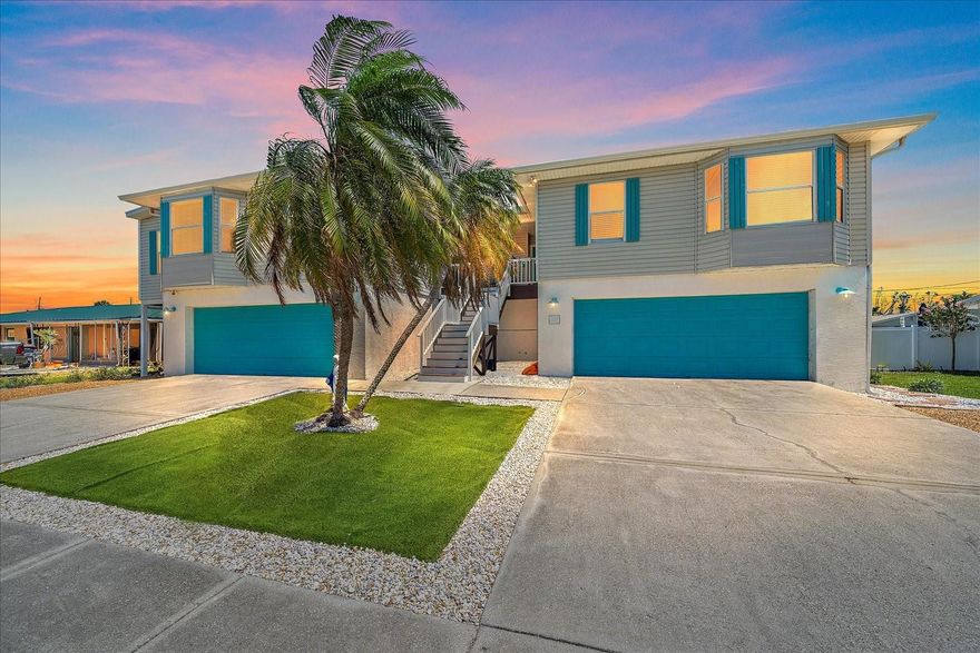 After being off the market over the summer, this home is now available again for showings and ready to welcome new buyers. One-of-a-kind coastal duplex just minutes from the world-renowned shores of Anna Maria Island! This rare opportunity features two separate and fully equipped units, perfect for multi-generational living, vacation rentals, or savvy investors. The home is largely furnished, allowing for a smooth and immediate transition for both owners and guests. Unit A offers 3 spacious bedrooms, 4 bathrooms, a versatile bonus room, and two private balconies—one overlooking the heated saltwater pool and the other, accessible from the master bedroom, with breathtaking views of Palma Sola Bay. Unit B is a bright coastal retreat featuring 2 bedrooms, 2 bathrooms, and an open, airy living space designed for comfort and relaxation. Previously operated as a highly successful Airbnb, Unit B has generated consistent rental income, earned Superhost status, and attracted numerous repeat guests. This unit also includes its own private balcony overlooking the pool, bringing the total number of balconies across the property to three. The resort-style backyard offers a heated saltwater pool, grill area, and plenty of space for lounging or entertaining. Just a short stroll down the street, enjoy kayaking, paddleboarding, dolphin watching, and more at Palma Sola Bay. With 13 total parking spaces—including garage, driveways, and a boat port—this one-of-a-kind coastal retreat offers incredible flexibility, comfort, and investment potential for personal use, rental income, or both.