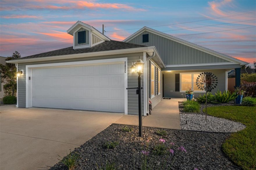 **RARE & STUNNING!!** 3 Bed / 2Bath "MELROSE" Courtyard Villa in desirable Village of Marsh Bend. Beautiful low-maintenance landscaping & updated hardscaping greets you upon approach to this SPACIOUS 1642 sq. ft. home & built in 2019. This sought-after villa features an OPEN FLOORPLAN & Loads of UPDATES throughout including: LUXURY VINYL PLANK flooring & Repainted Interior throughout, QUARTZ Countertops with Updated Sinks & Faucets in Kitchen & Both Bathrooms, Inside Laundry Room with Shelving, Double Closet at Entry for Coats/Storage, LARGE Kitchen PANTRY with Shelving & Drawers, Stainless Steel Appliances with NATURAL GAS Range/Heat, Glass Tile Backsplash, Recessed Lighting in Dining Area, Primary Bedroom Walk-in Closet with Shelving & Drawers. All this in a floorplan that is ideal for comfort and privacy with both Guest Rooms and Guest Bath tucked for privacy. Primary Suite offers Tray Ceiling, Ensuite Bath, Dual Sinks, Tiled ROMAN SHOWER and Private Water Closet. LARGE ENCLOSED PRIVATE Courtyard with plenty of ROOM FOR POOL! 8' Tall Privacy Wall to ensure peace and a blank canvas yard for you to create your own private backyard oasis! This lovely villa absolutely SPARKLES with bright light coming into all areas to highlight the SPOTLESS and NEUTRAL decor and color palette throughout. This very rare and unique floorplan is sure to please with Kitchen/Living/Dining combo space with Large Kitchen Island perfect for entertaining and comfortable living. ADDED BONUS is the FULL 2 CAR GARAGE w/ **RARE** 18' Wide Door, Wall Shelving, Attic Pulldown Stair Sccess, & Wood Flooring in Attic for Storage. Garage Dimensions: 22' wide x 20' deep. The HIGHLY SOUGHT AFTER Village of Marsh Bend is one of the most unique of the villages as it places residents in the heart of a variety of amenities. With walking/biking trails winding throughout the neighborhoods and paths of Marsh Bend Trail, residents will have daily access to nature's most picturesque views. The Hogeye Preserve and Pedestrian Path offers tranquil views of majestic oaks and wildlife. Close proximity to Marsh View Pitch & Putt, Edna's n The Green, Cattail Recreation area and a number of other activities makes Marsh Bend very desirable to residents. To the East side of Marsh Bend lies more opportunities for fun and games with Everglades Recreation Complex providing softball and soccer fields, basketball and pickleball courts, as well as the first ever RC boat dock and RC car range in The Village. Along with a variety of neighborhoods, activities and great views, Marsh Bend is home to Magnolia Plaza offering convenient access to grocery stores, shopping and banking essentials. The Village of Marsh Bend has so much to offer and will be a great home for you in the center of all the fun! Tax Line reflects Sumter Co. taxes only. Annual CDD fees include: Fire: $320.71/year. Villages Bond: $1,289.83/year. Villages Maintenance: $535.99/year. ROOF/2019. HVAC/2019. HWH/2019. APPLIANCE/2019. Bond Balance: $18,031.14.