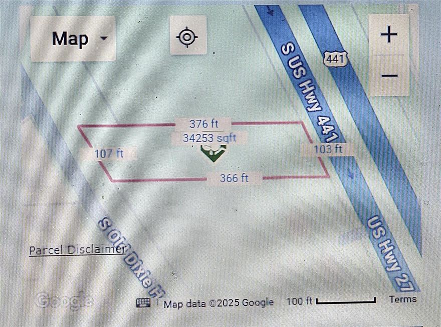 Excellent location for your business or office located directly on US Hwy 27 - 441 and bordered on the back of the parcel on the Old Dixie Highway. Please take a look at this awesome location!