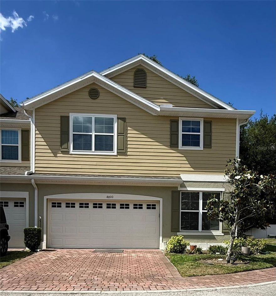 Welcome home at 4800 Poolside Drive in St. Cloud, Florida built in 2017 and designed for modern, low-maintenance living in the sunshine state. This corner-lot townhouse offers 3 spacious bedrooms, 2 full bathrooms, and 1 half bath, with all bedrooms upstairs along with a versatile loft perfect for an office, playroom, or cozy retreat. The second floor features comfortable carpeting, while the first floor showcases elegant tile flooring throughout. Recently painted and move-in ready, the home includes a stylish kitchen with granite countertops, a beautiful backsplash, and under-cabinet lighting that creates a warm, inviting atmosphere. Enjoy ceiling fans throughout, a paver driveway, and a 2-car garage for added convenience and storage. Step outside and take advantage of the community pool perfect for relaxing without the upkeep. With HOA covering exterior painting and lawn maintenance, you can truly enjoy a hassle-free lifestyle no need to worry about cutting grass or maintaining the exterior, giving you more time to enjoy what matters most. Gutters are already installed, helping protect the home and improve drainage during Florida’s rainy seasons. Conveniently located near major grocery stores, supermarkets, gas stations, and more, this home blends comfort, style, and practicality. Seller will include a home warranty for added peace of mind. Please note: water softener does not convey but may be purchased separately. Don’t miss your chance to own this beautiful, easy-living home in a prime location!